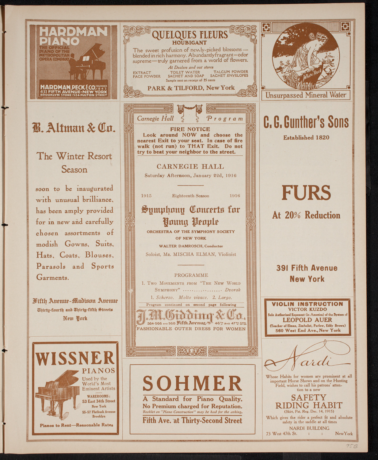 Symphony Concert for Young People, January 22, 1916, program page 5