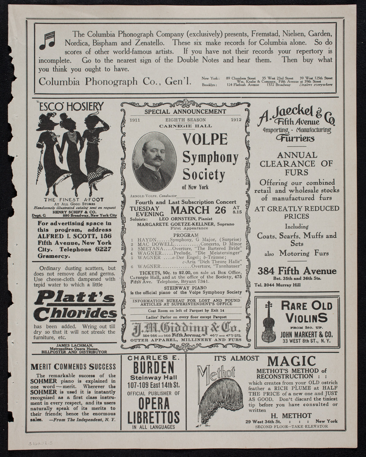 Symphony Concert for Young People, March 16, 1912, program page 9