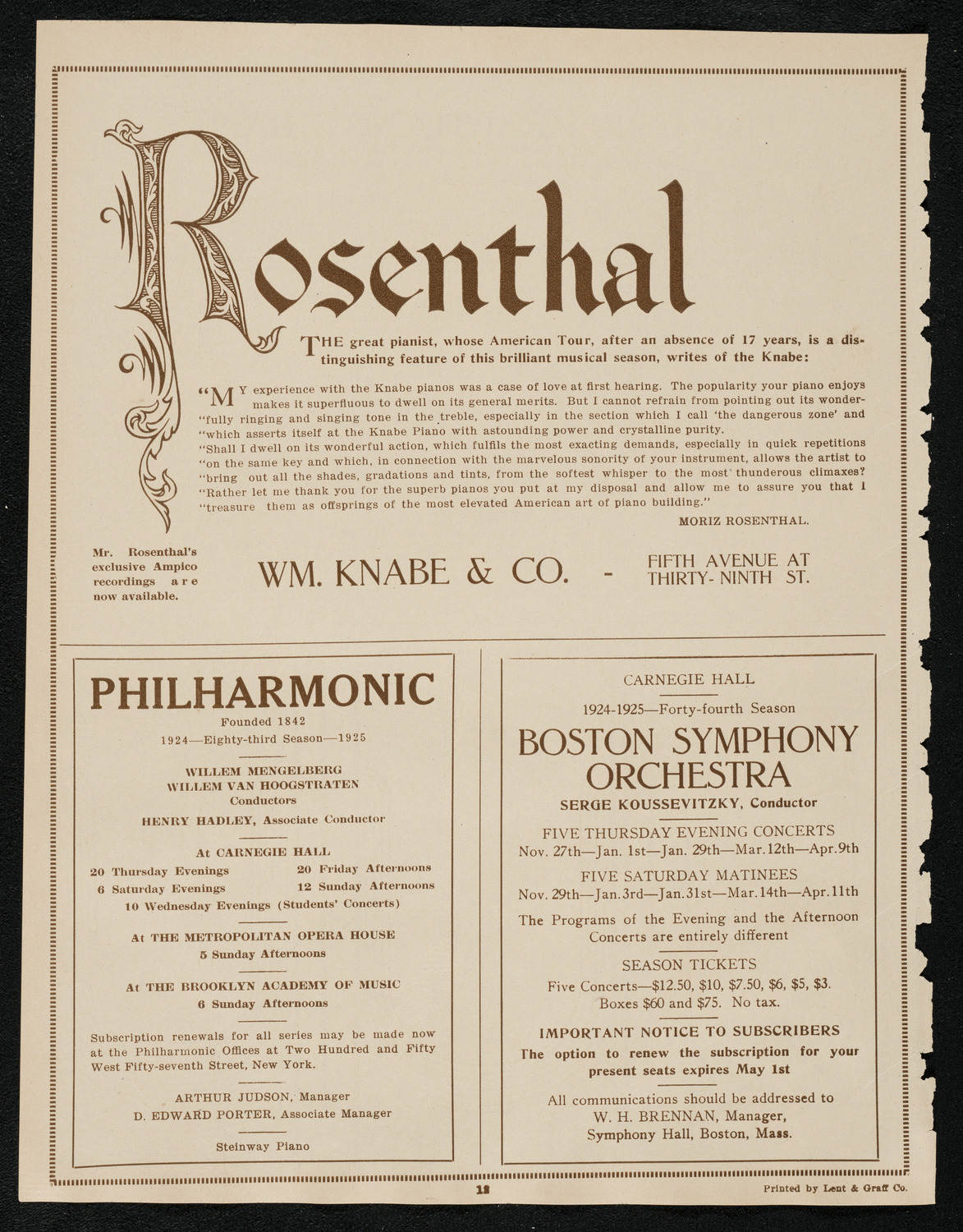 Kriens Symphony Club, May 24, 1924, program page 12