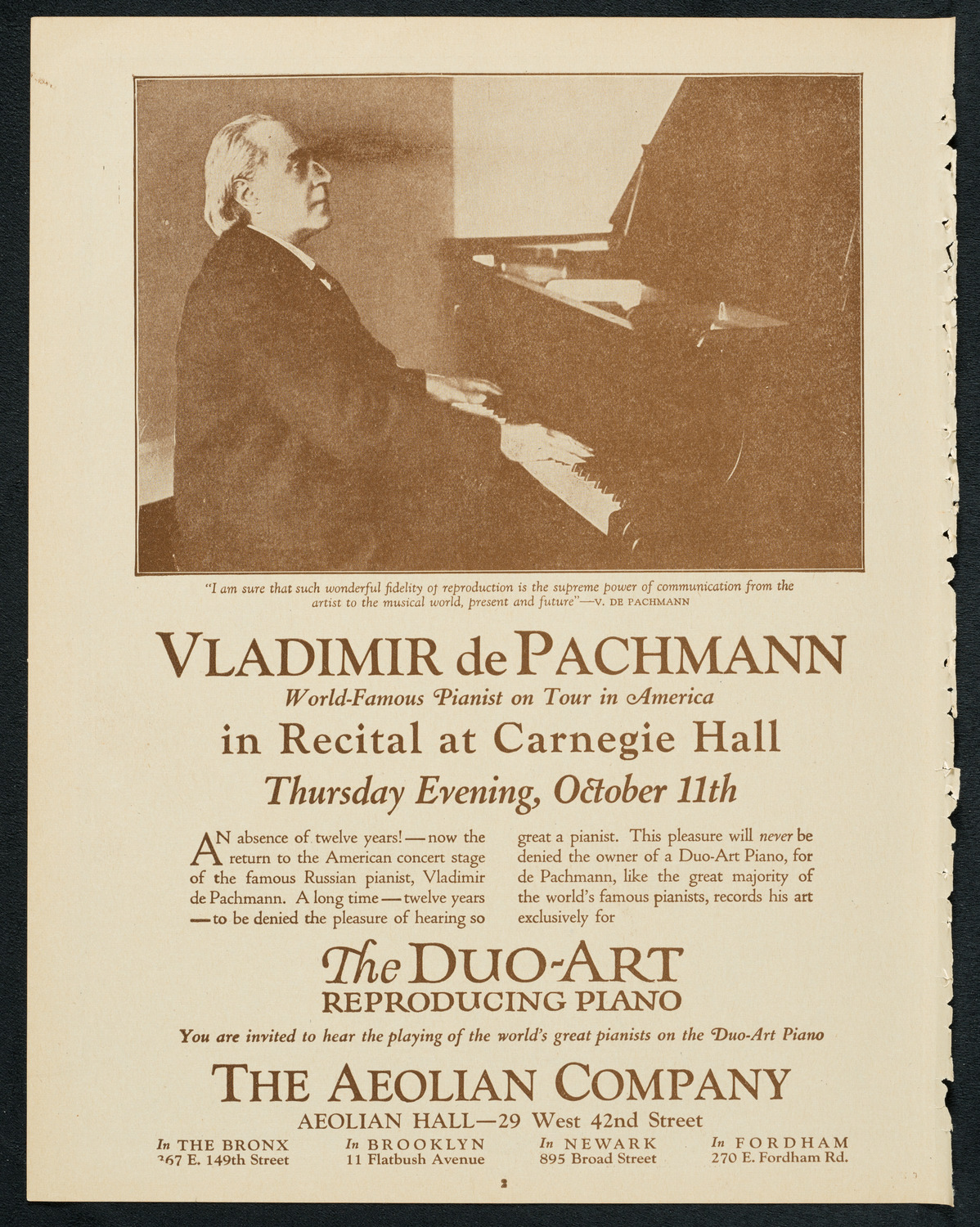State Symphony Orchestra of New York, October 10, 1923, program page 2