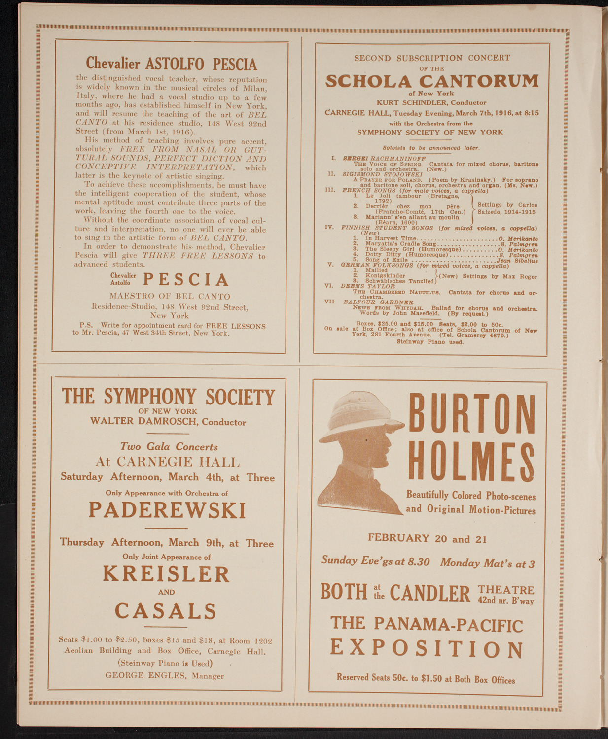 Russian Symphony Society of New York, February 19, 1916, program page 8