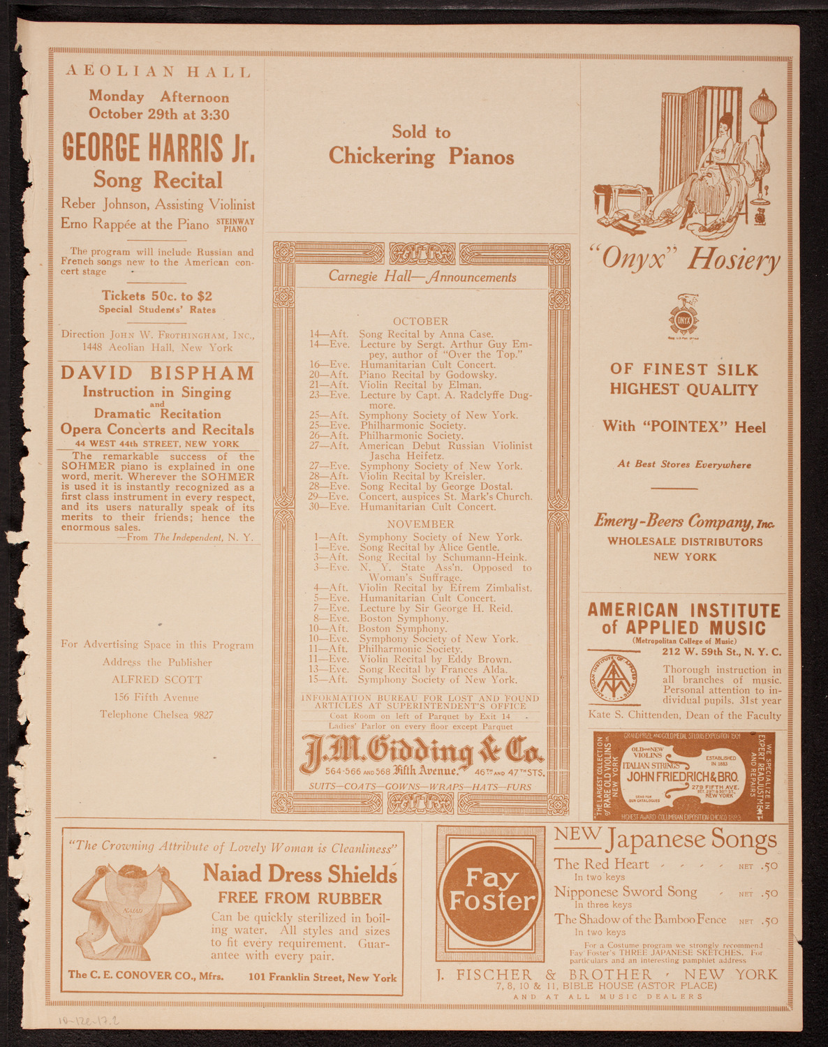 Columbus Day Celebration, October 12, 1917, program page 3