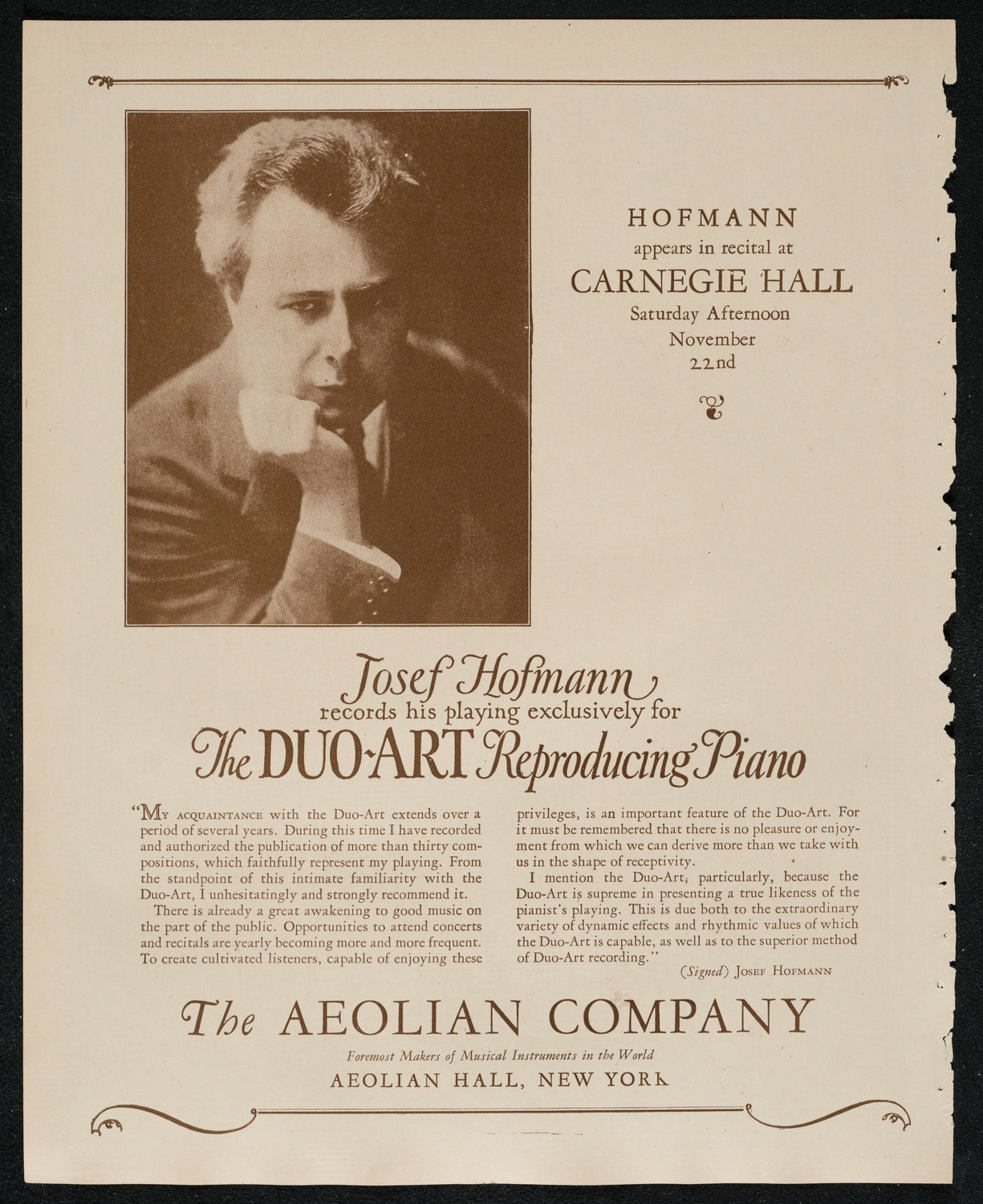 New York Symphony Orchestra, November 21, 1924, program page 2