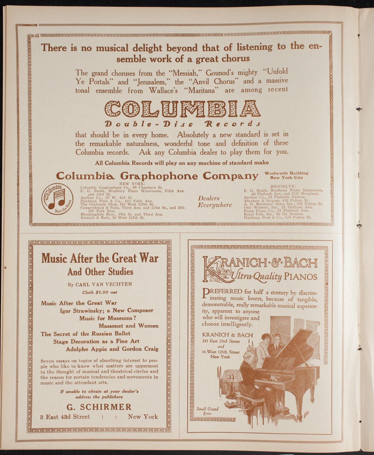 Schola Cantorum of New York, January 12, 1916, program page 6