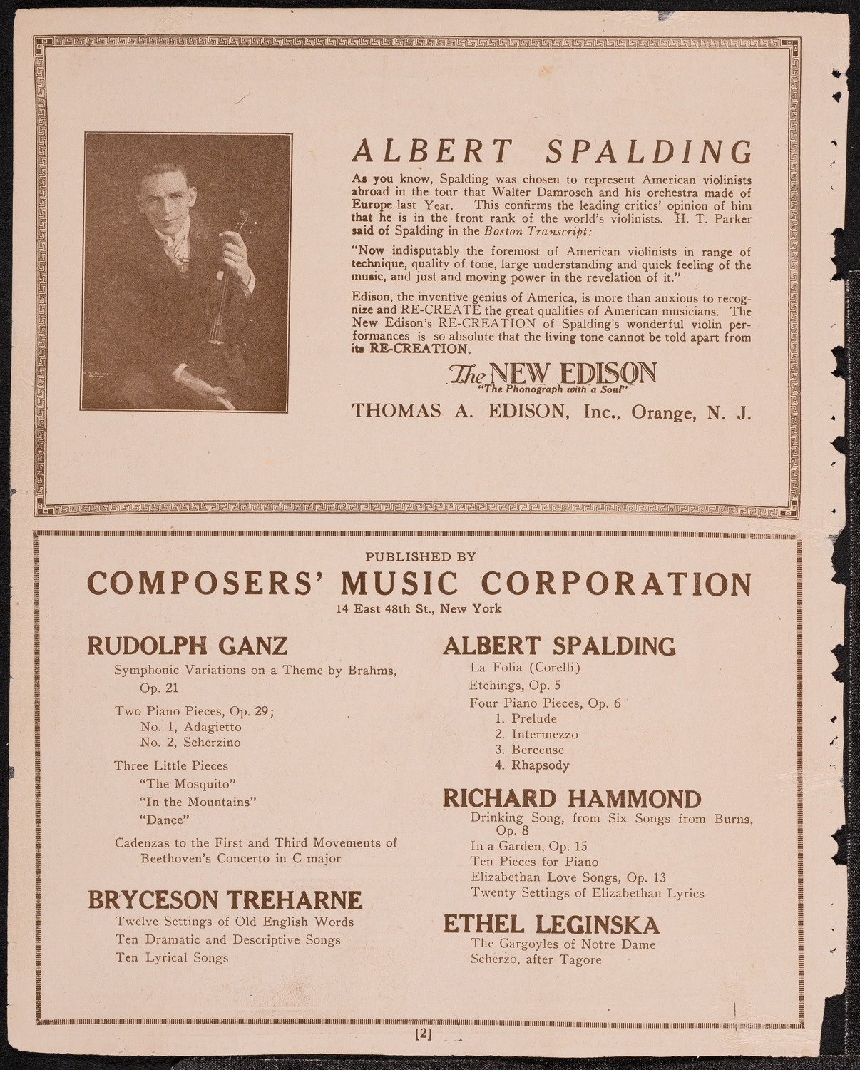 Graduation: New York College of Dentistry, June 15, 1921, program page 2
