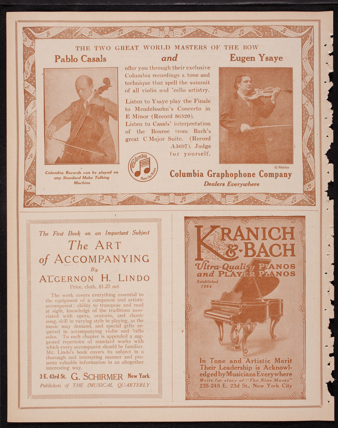 New York Philharmonic, December 3, 1916, program page 6