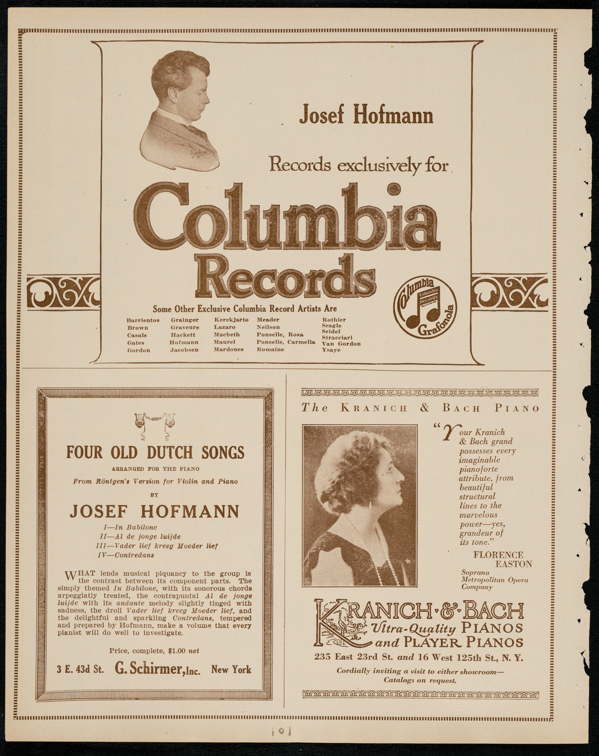 Sergei Rachmaninoff, Piano, February 14, 1922, program page 6