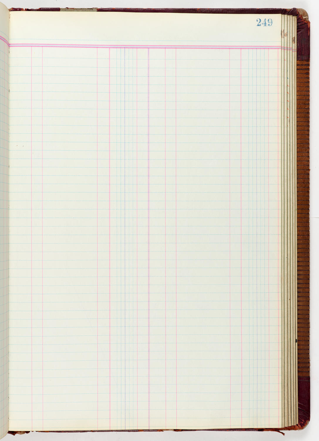 Music Hall Accounting Ledger Journal, volume 6, page 249