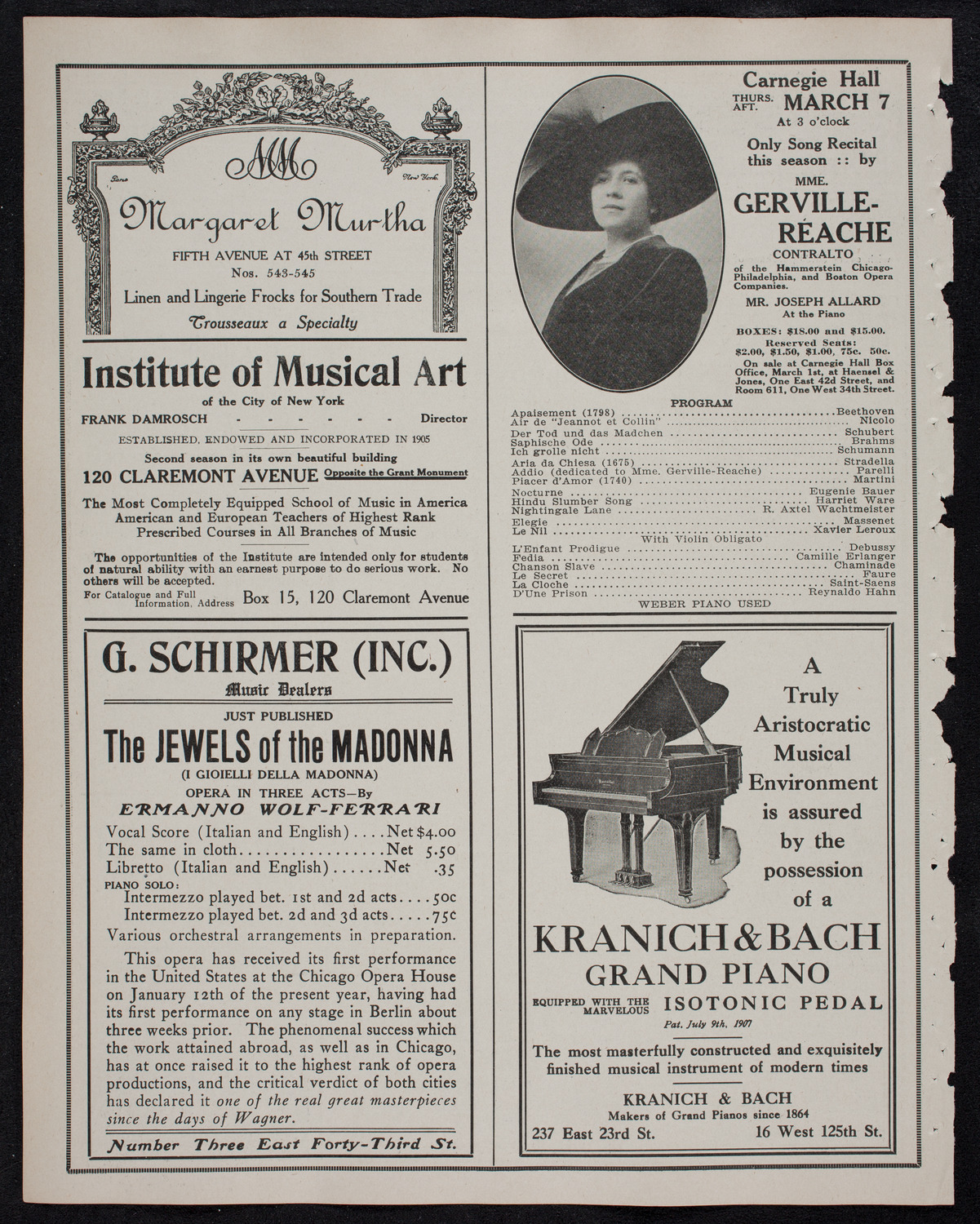 Symphony Concert for Young People: Senior and Junior Orchestras of the Music School Settlement, March 2, 1912, program page 6