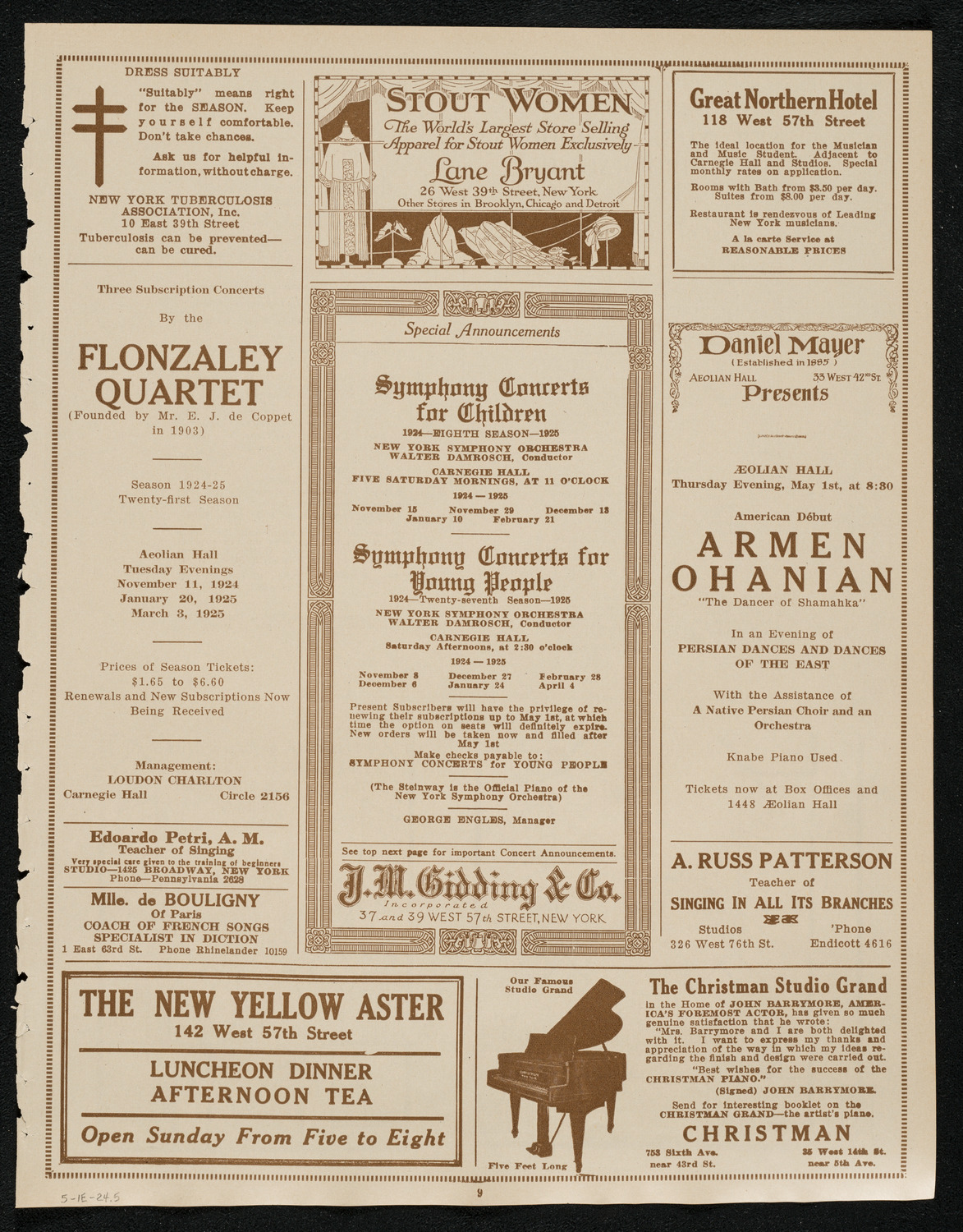 Graduation: New York School of Chiropractic, May 1, 1924, program page 9