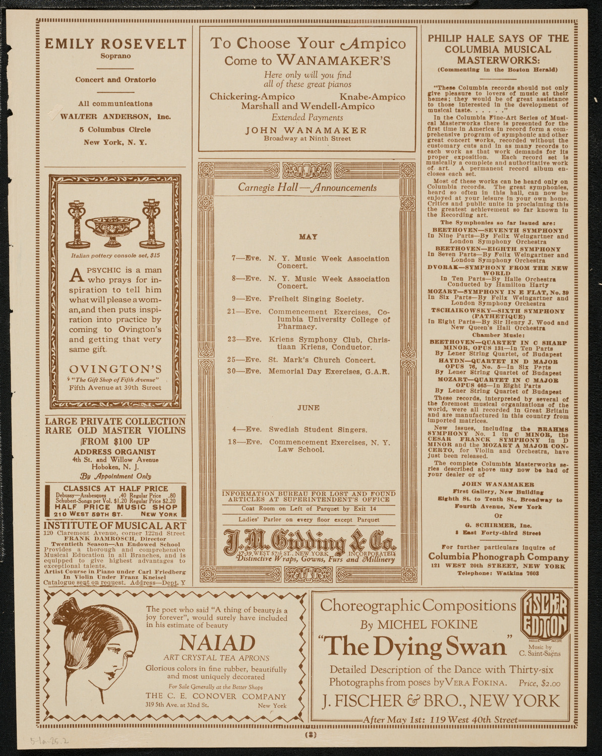 May Day Festival, May 1, 1925, program page 3