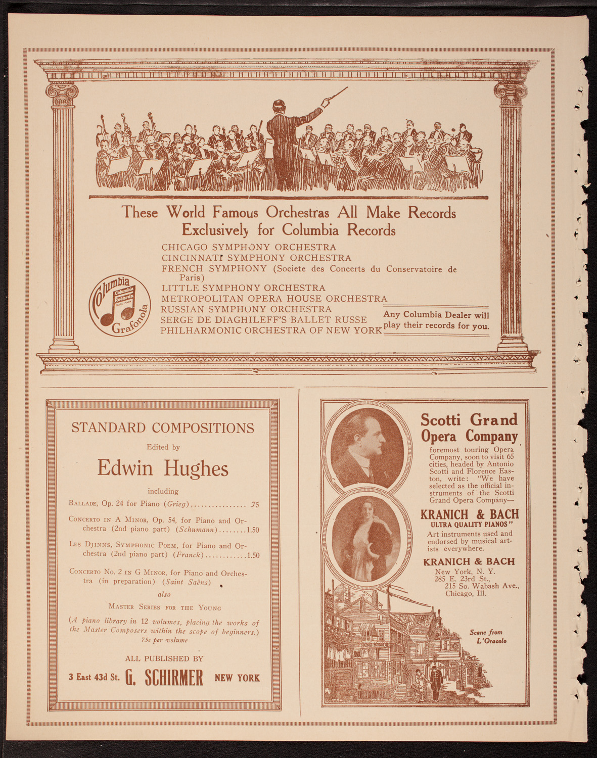 New Symphony Orchestra, December 9, 1919, program page 6