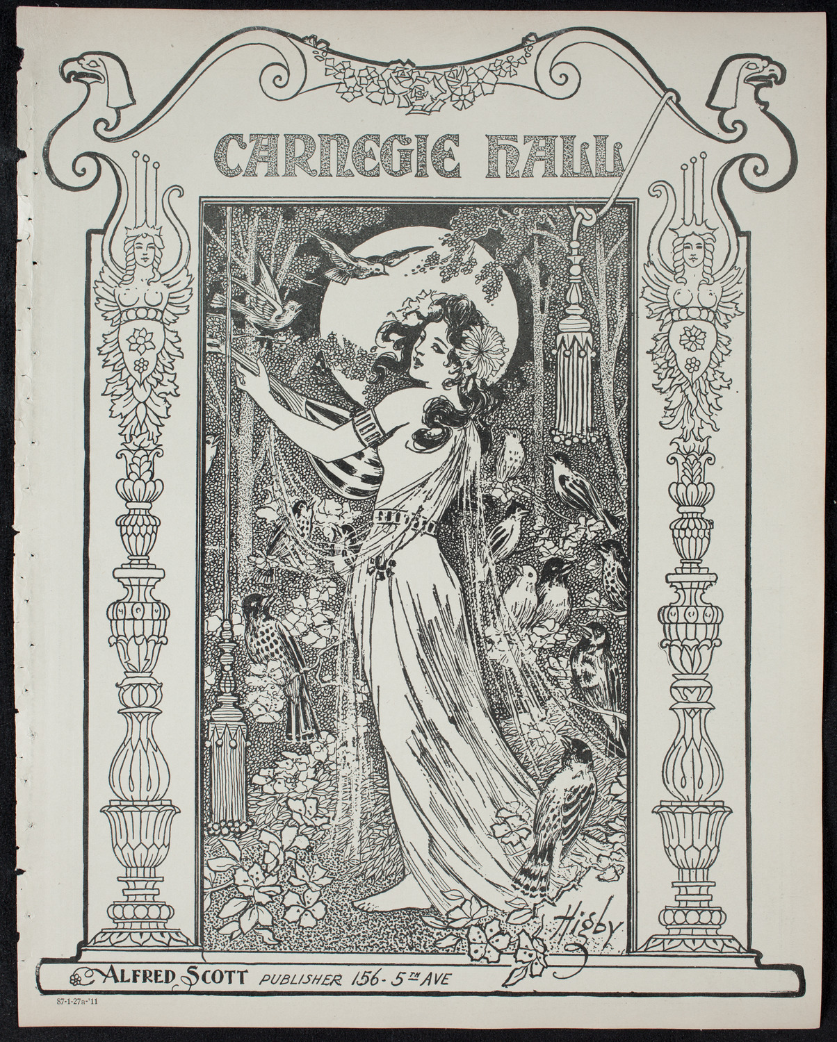 New York Philharmonic, January 27, 1911, program page 1