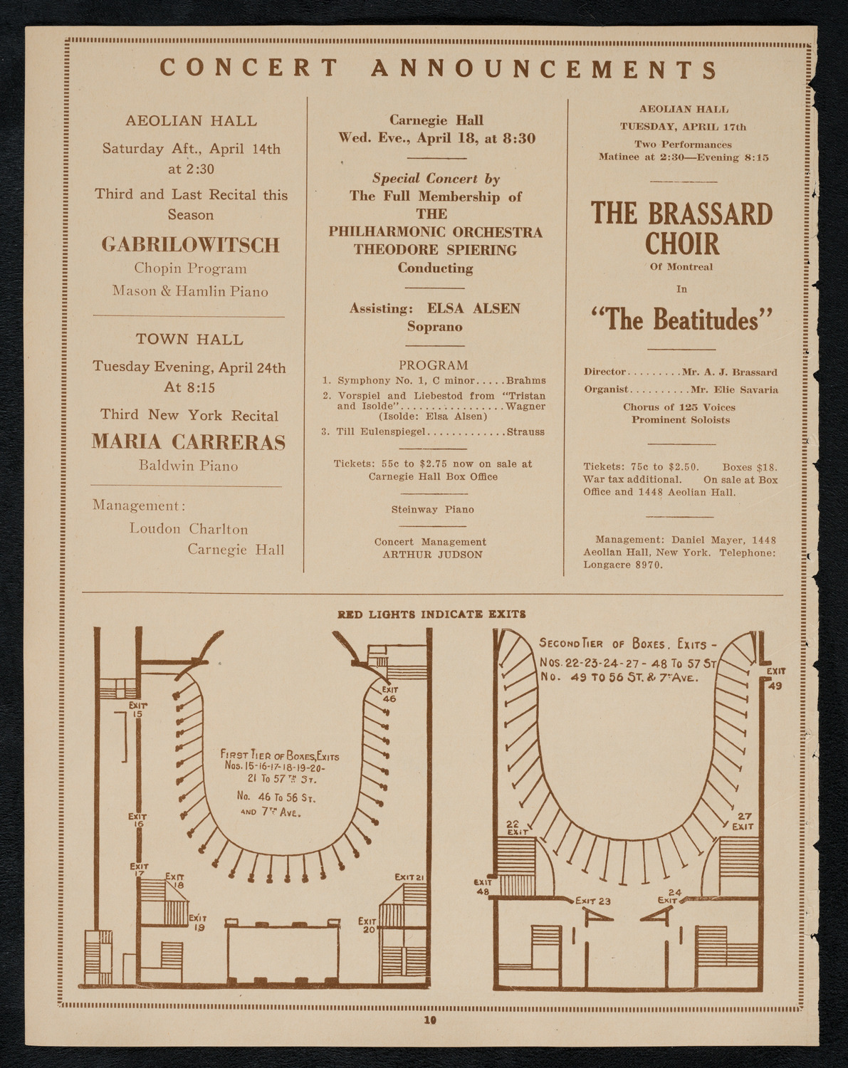 Jacques Malkin, Violin, April 9, 1923, program page 10