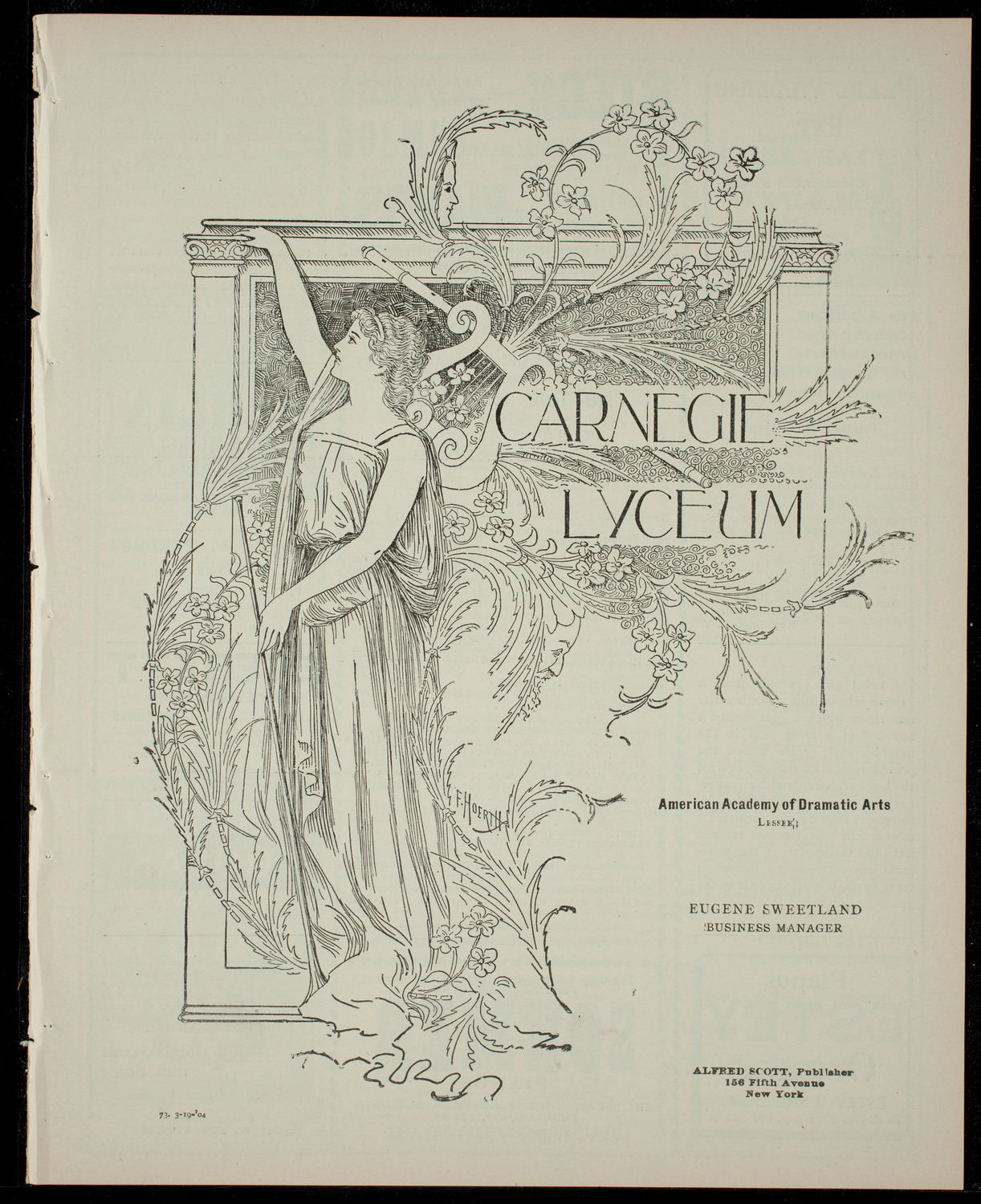 Columbia Varsity Show 1904, March 19, 1904, program page 1