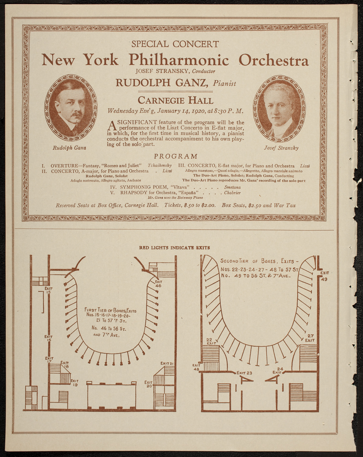 Fritz Kreisler, Violin, January 14, 1920, program page 10