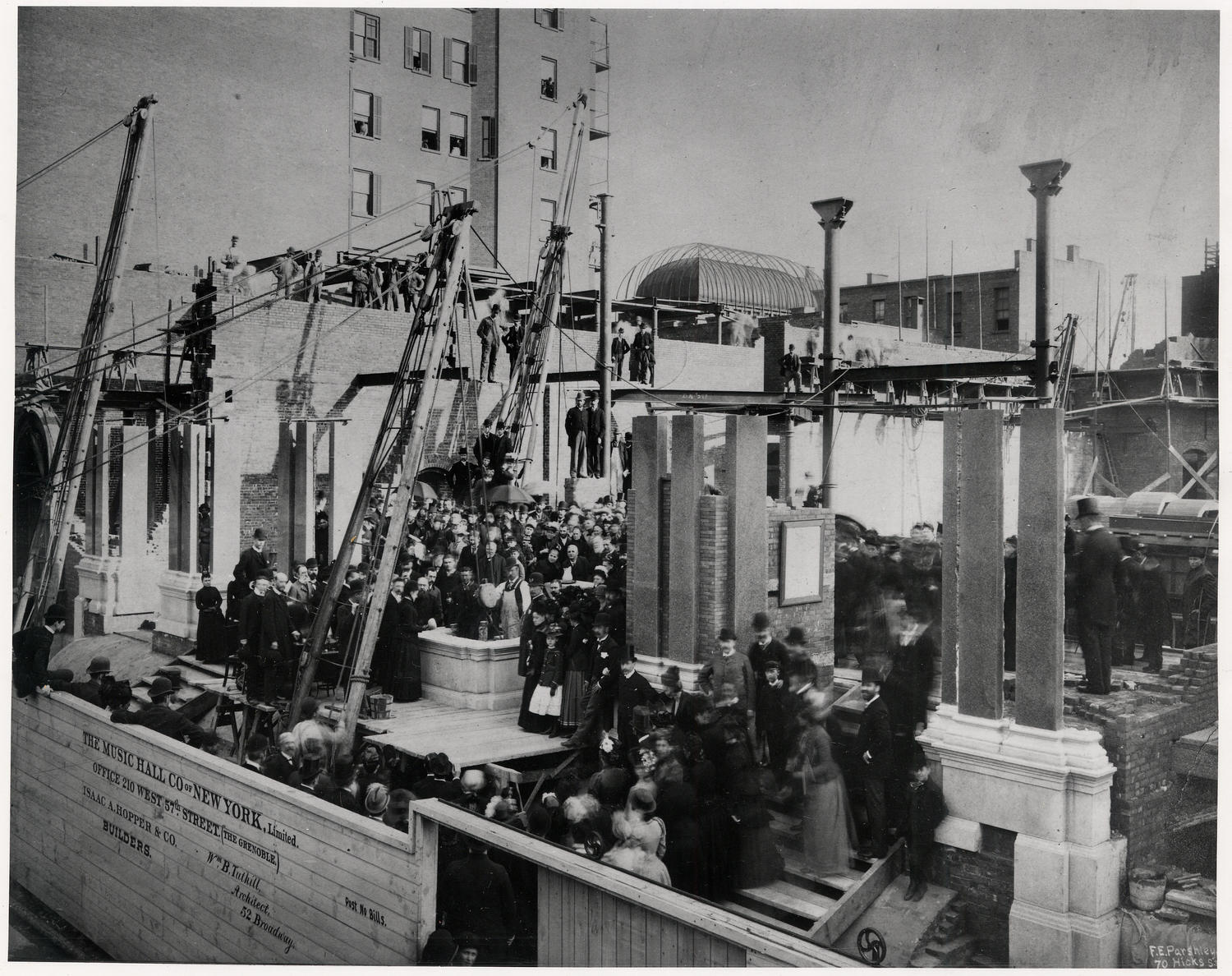 Carnegie Hall cornerstone ceremony, May 13, 1890