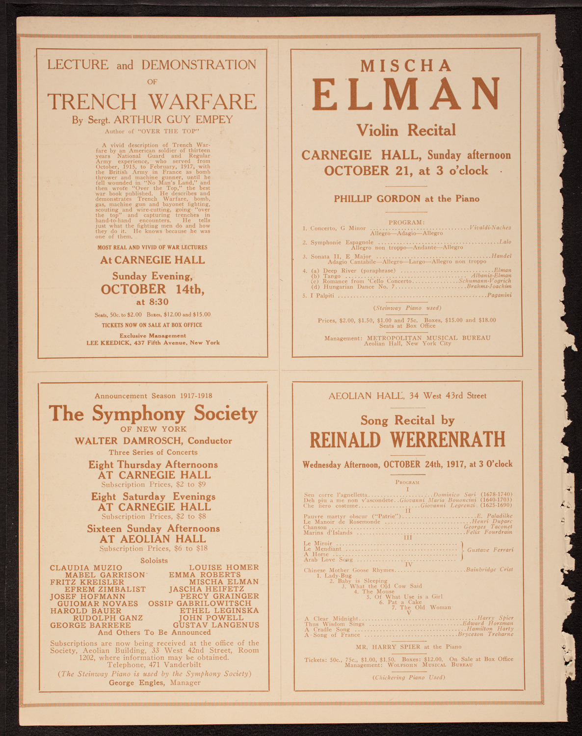 Columbus Day Celebration, October 12, 1917, program page 8