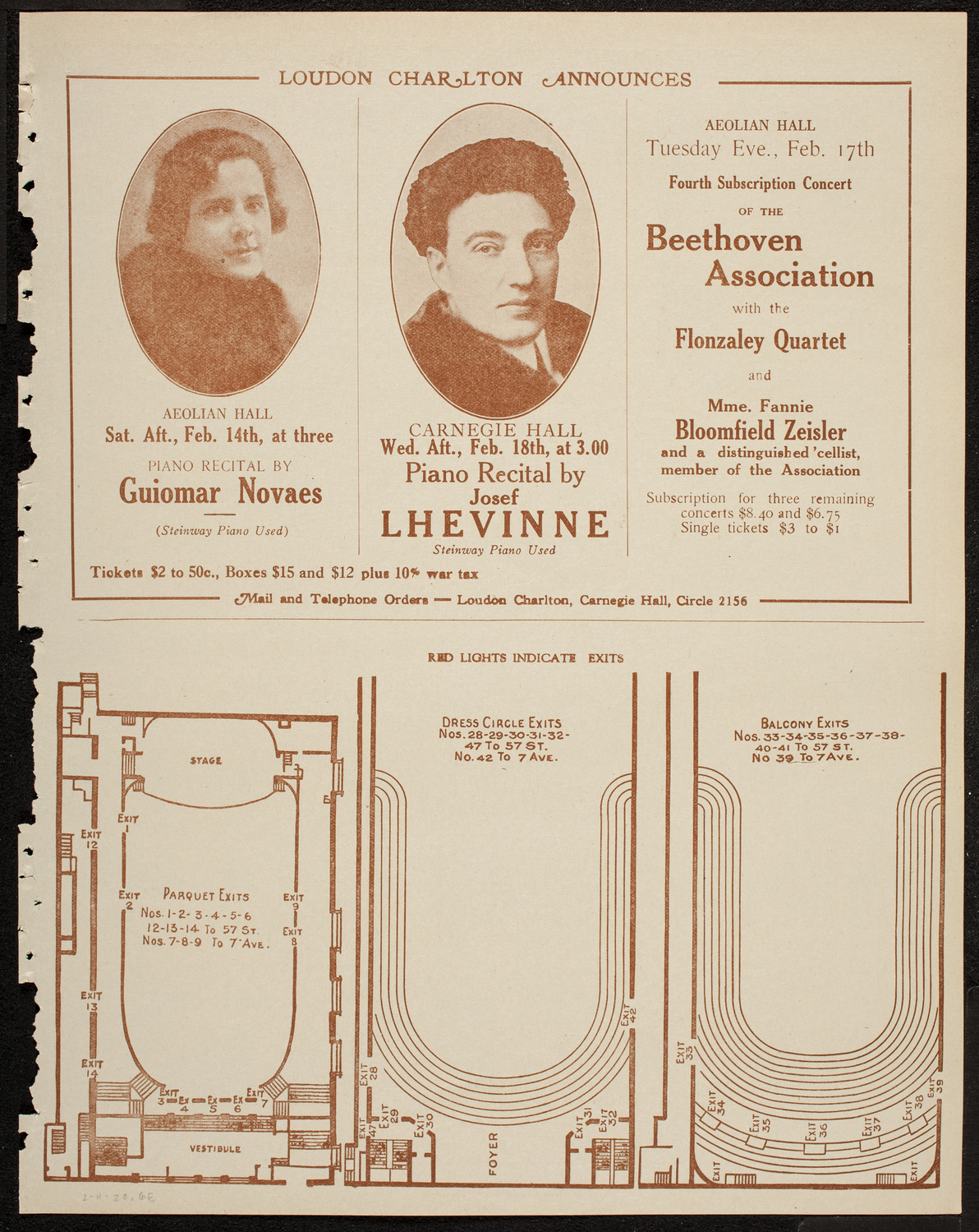 Evening Mail Save-A-Home Fund Concert: New York Philharmonic, February 11, 1920, program page 11