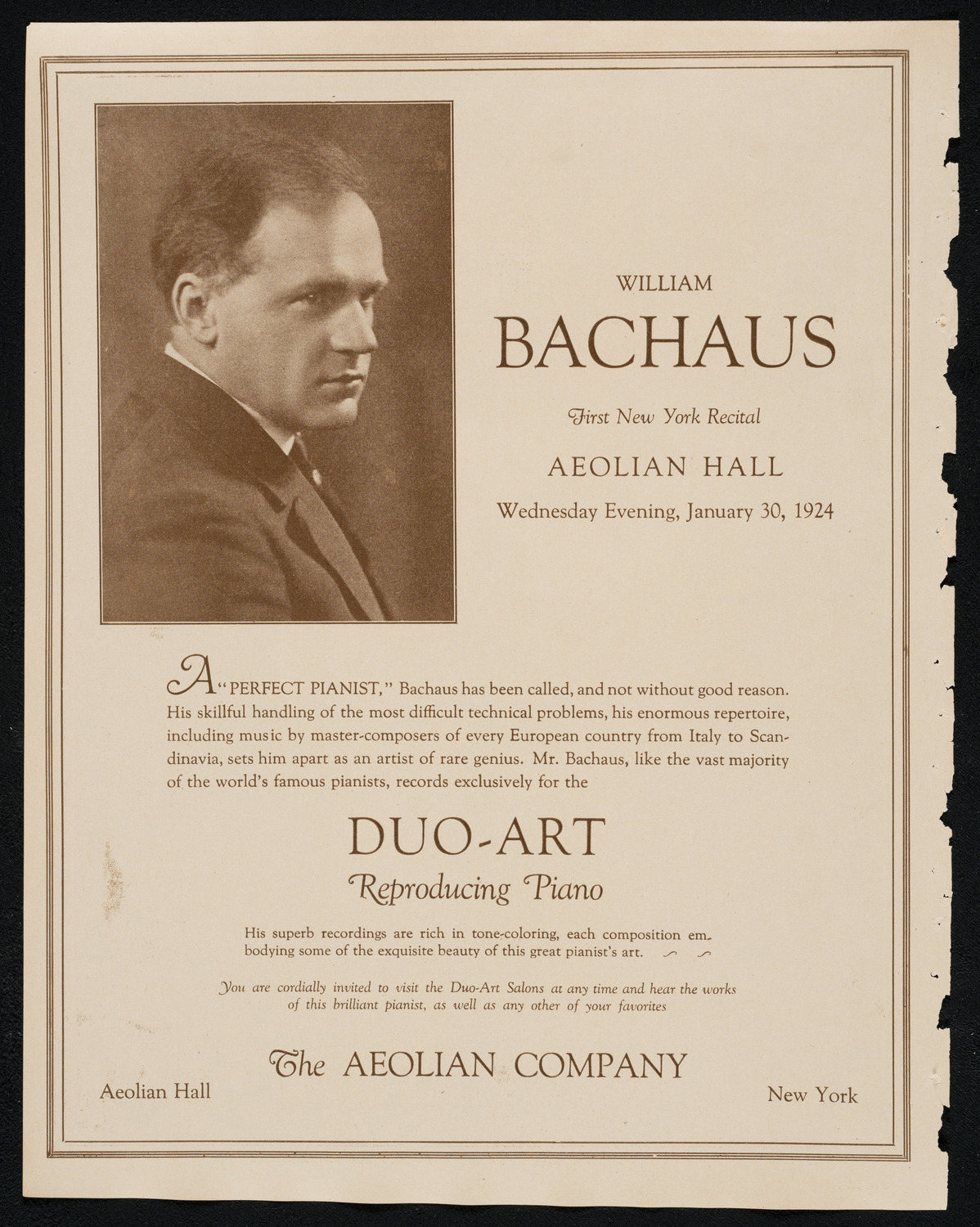Cleveland Orchestra, January 22, 1924, program page 2