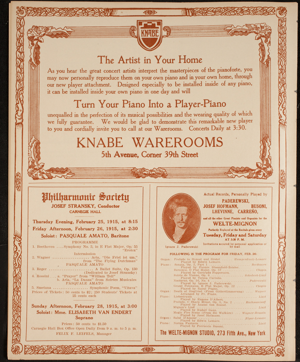 The Civic Forum, February 24, 1915, program page 12