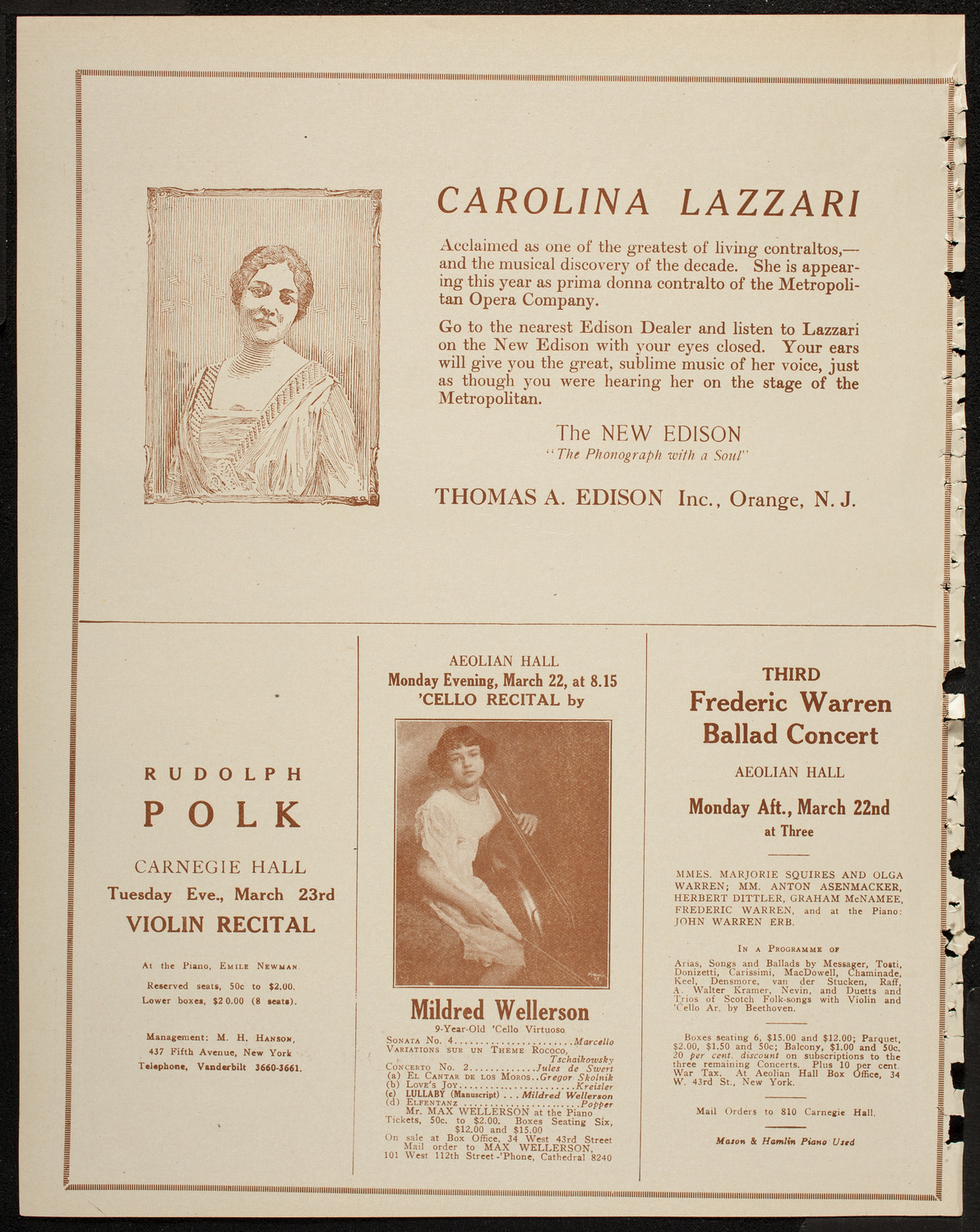 Mecca Temple Memorial Ceremony, March 19, 1920, program page 2