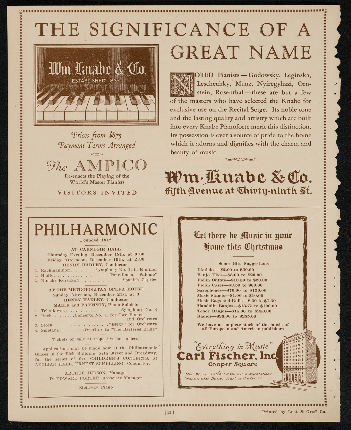 State Symphony Orchestra of New York, December 17, 1924, program page 12