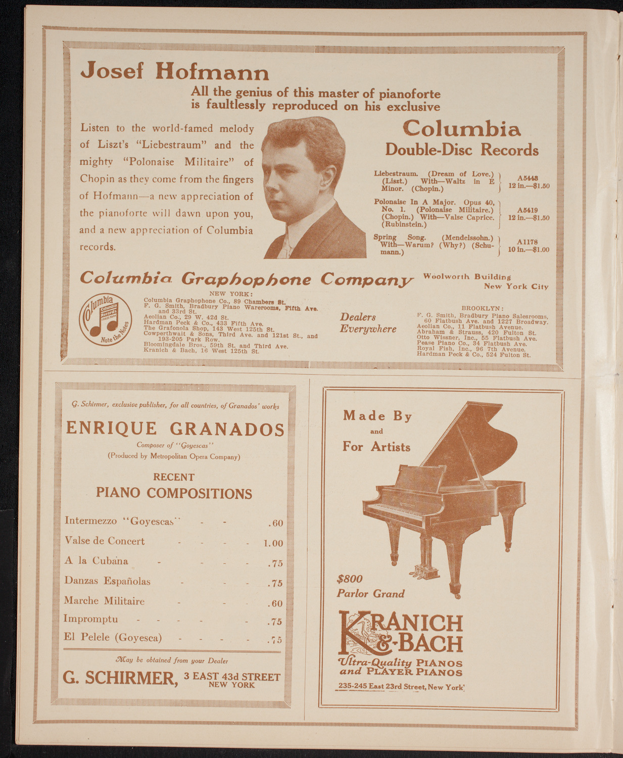 New York Symphony Orchestra, March 15, 1916, program page 6