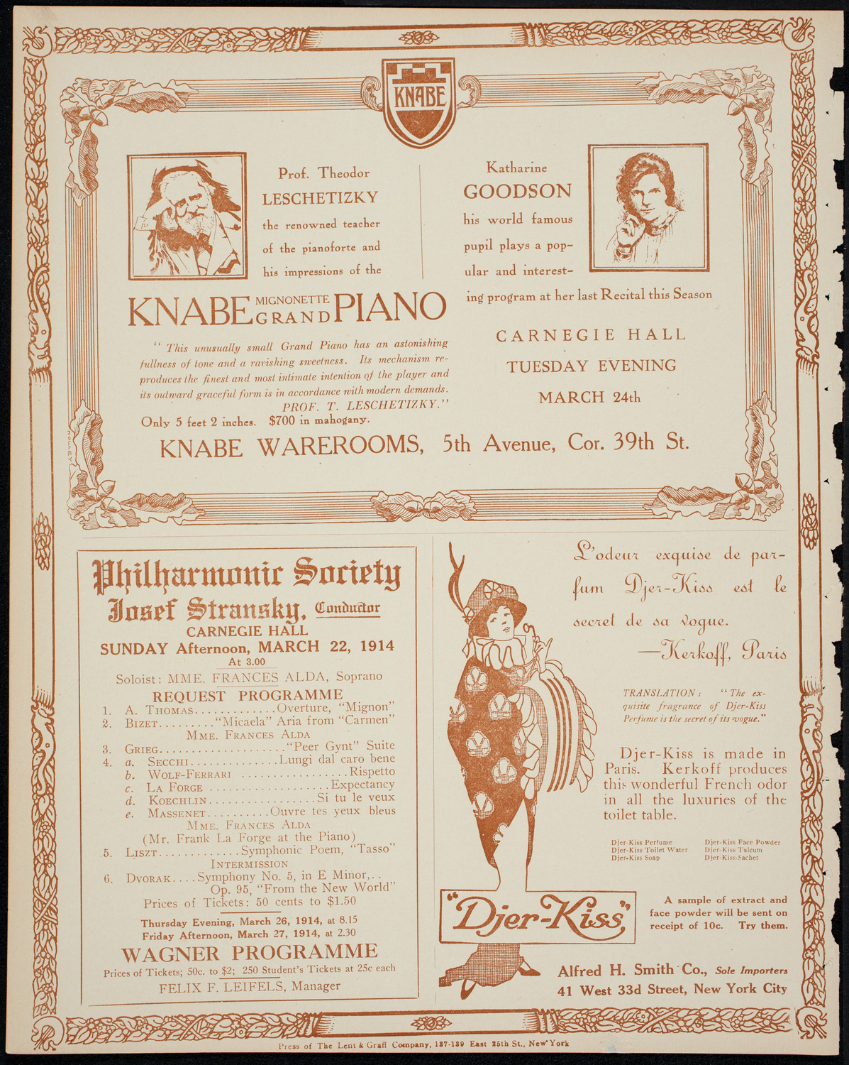 Boston Symphony Orchestra, March 21, 1914, program page 12