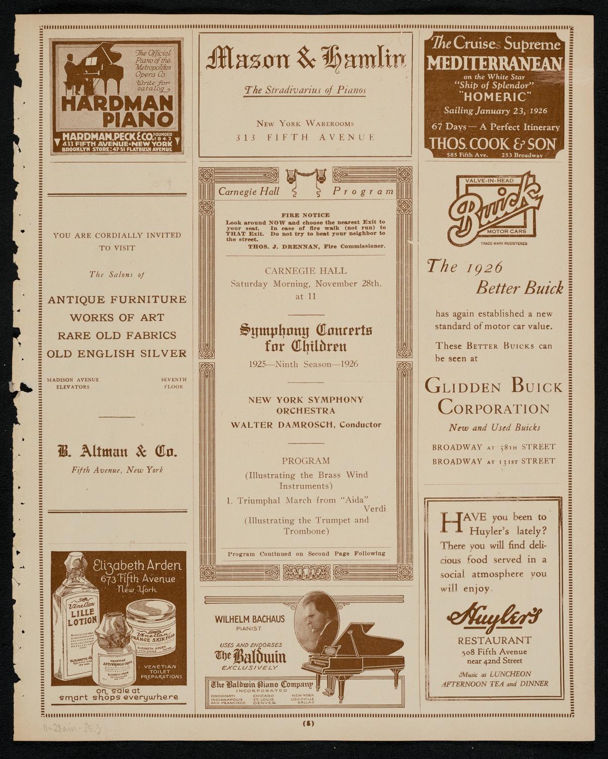 Symphony Concert for Young People, November 28, 1925, program page 5