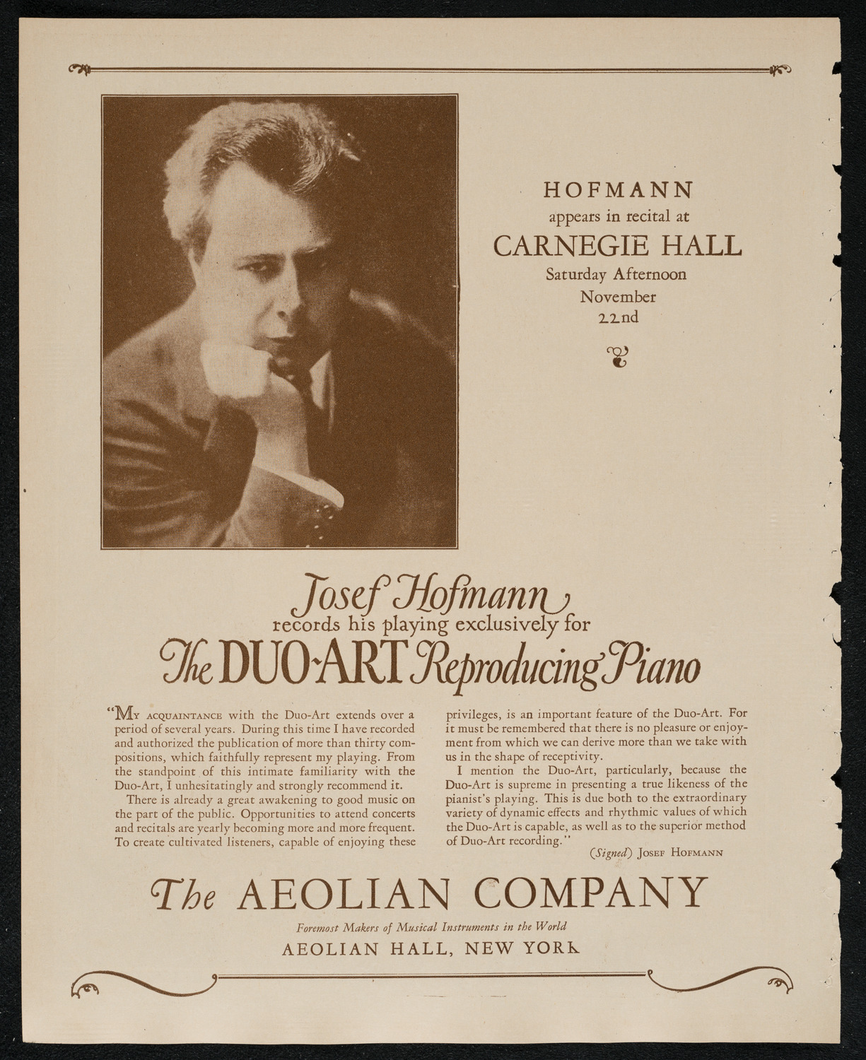 New York Philharmonic, November 20, 1924, program page 2