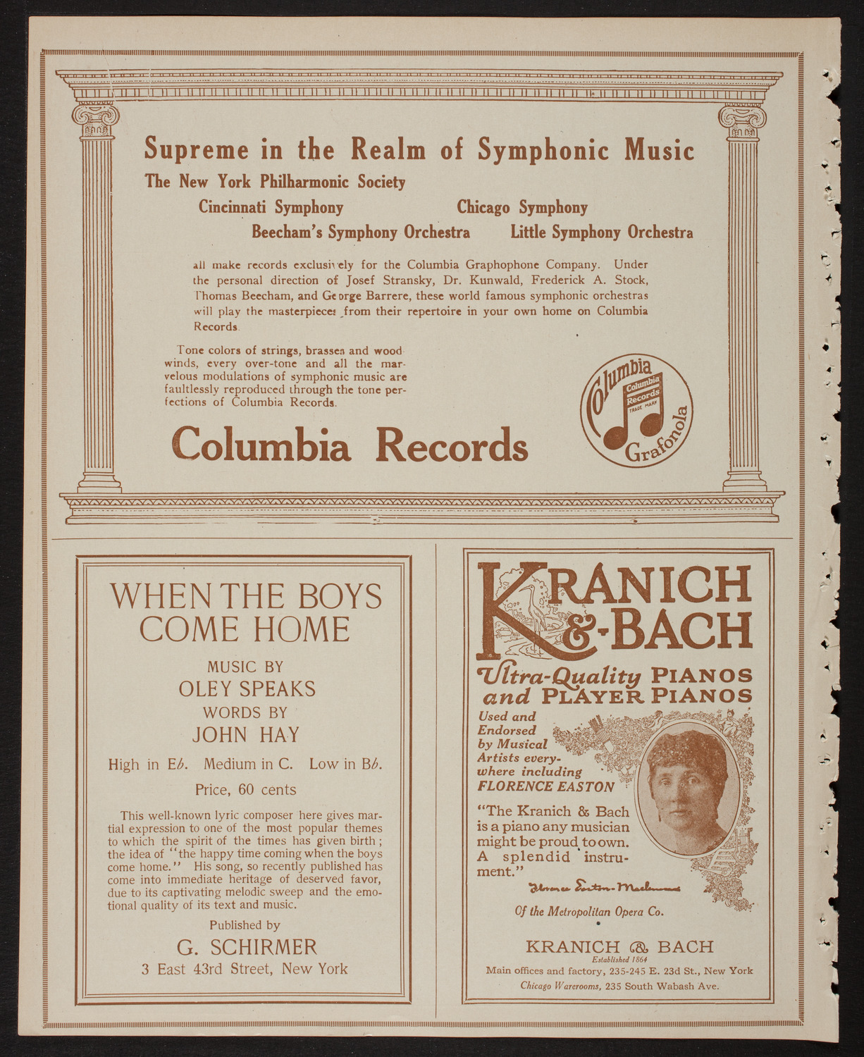 New York Symphony Orchestra, February 20, 1918, program page 6