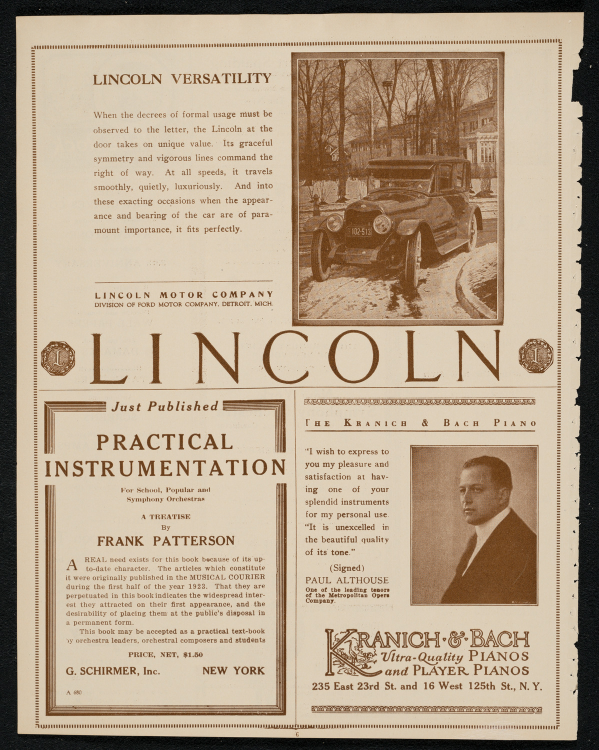 New York Symphony Orchestra, February 28, 1924, program page 6