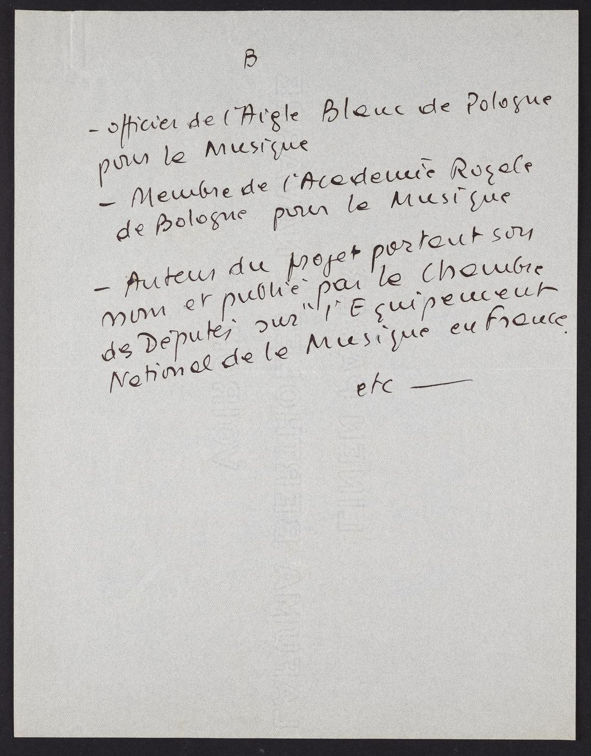 Correspondence from George Migot to David Ewen, page 3 of 11