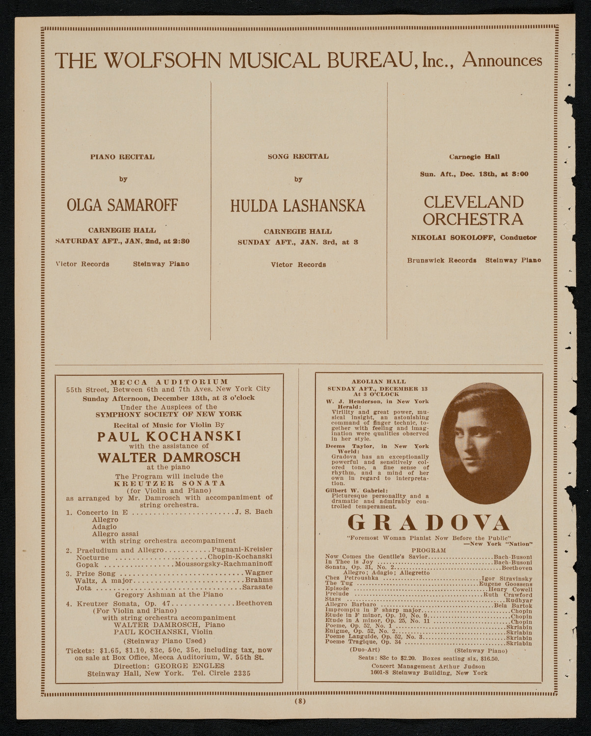 Newman Traveltalks: Paris and Northern France, December 6, 1925, program page 8