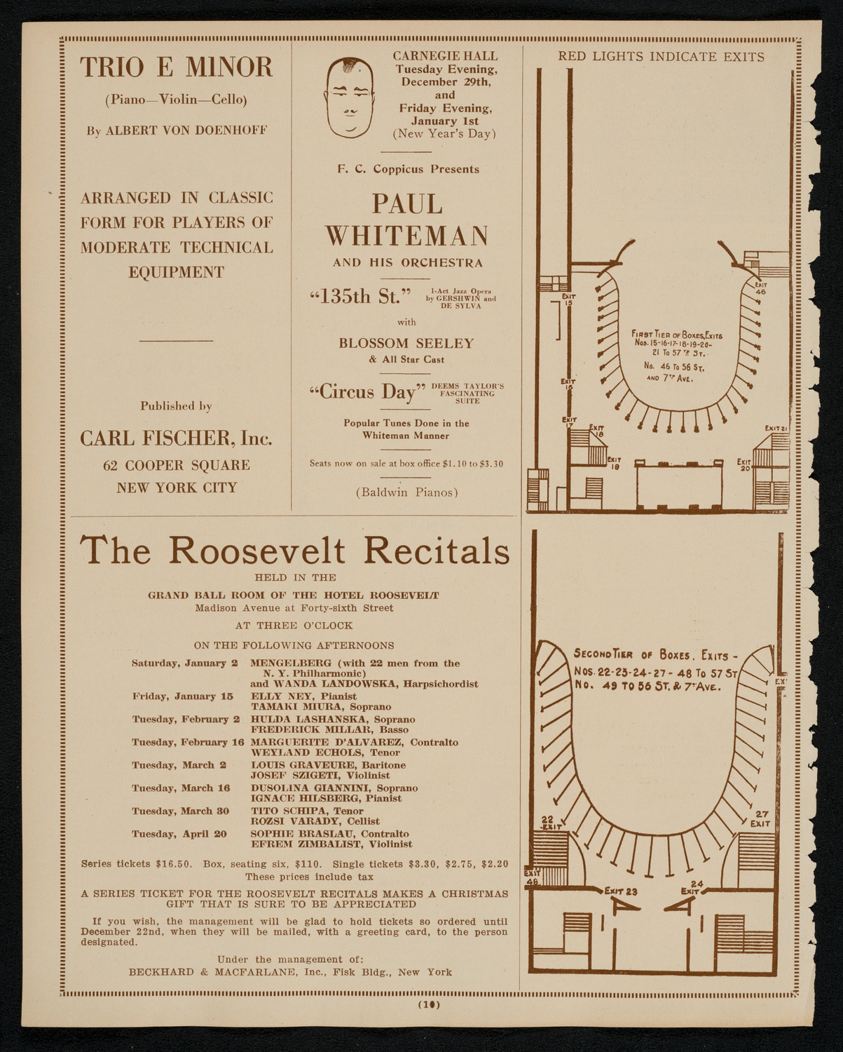 New York Symphony Orchestra, December 18, 1925, program page 10