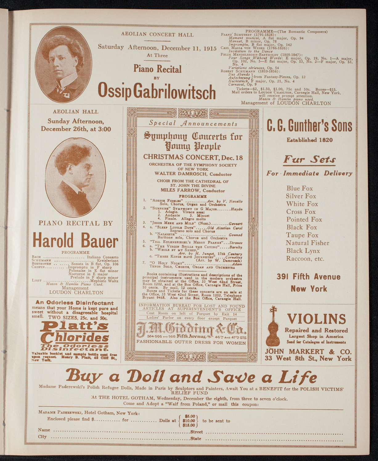 Oratorio Society of New York, December 8, 1915, program page 9
