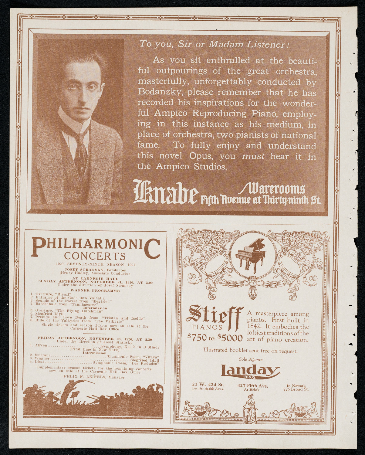 Stell Andersen, Piano, November 19, 1920, program page 12