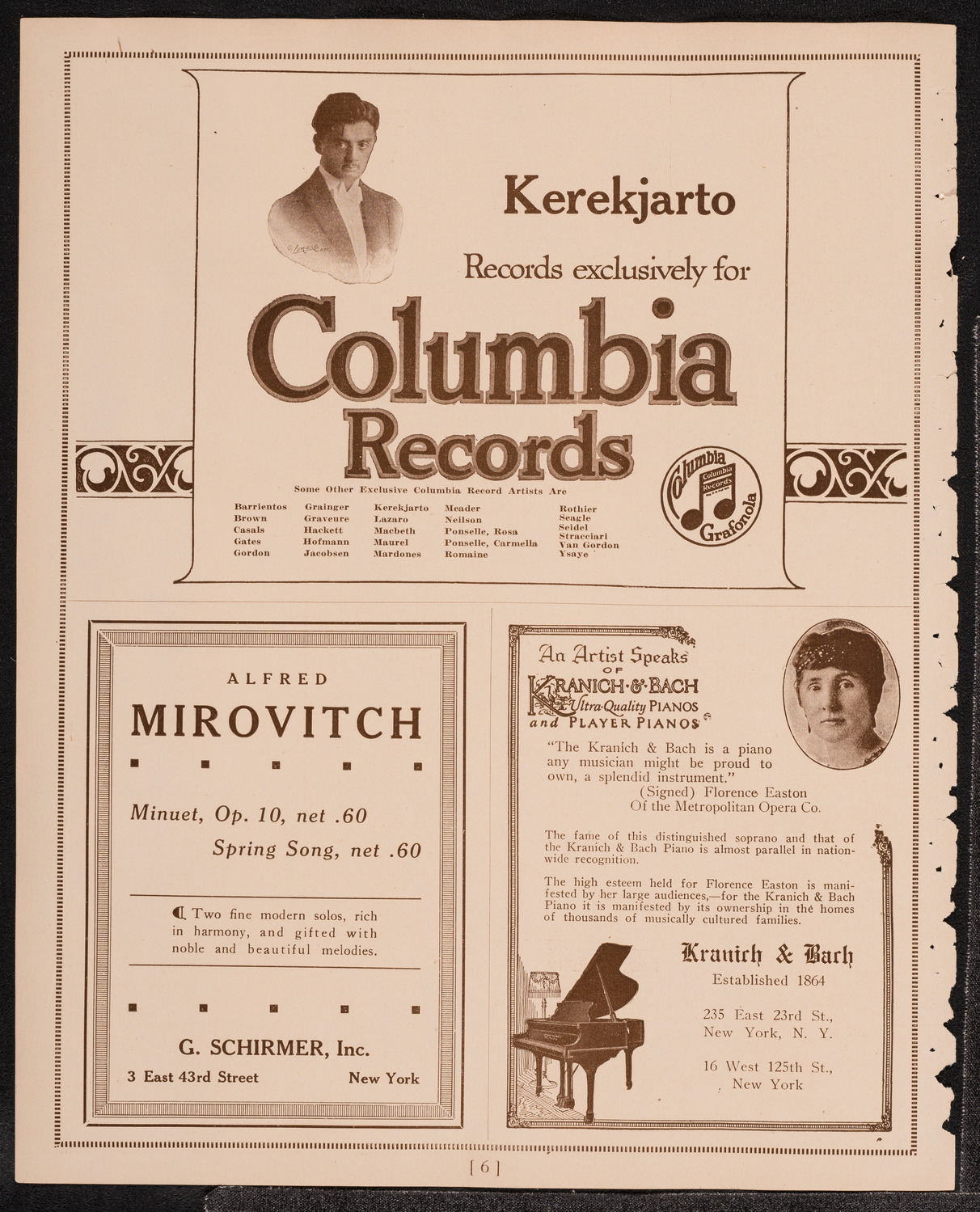 Alexander Akimoff, Bass, October 20, 1921, program page 6