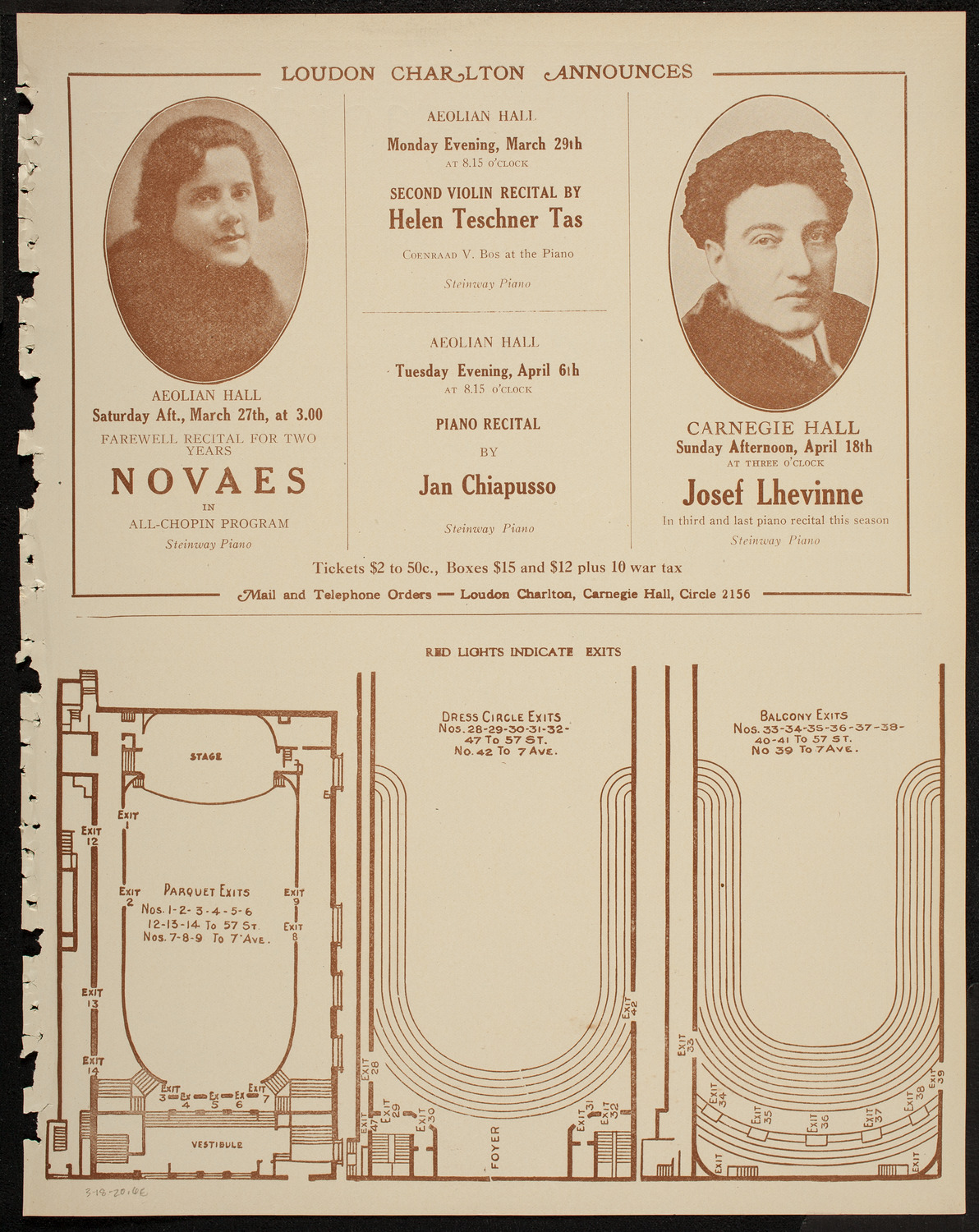 Boston Symphony Orchestra, March 18, 1920, program page 11