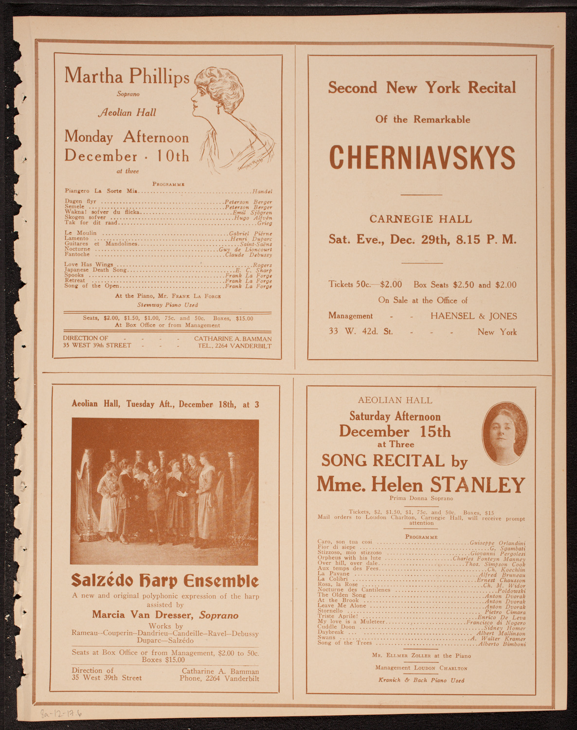 Boston Symphony Orchestra, December 8, 1917, program page 11