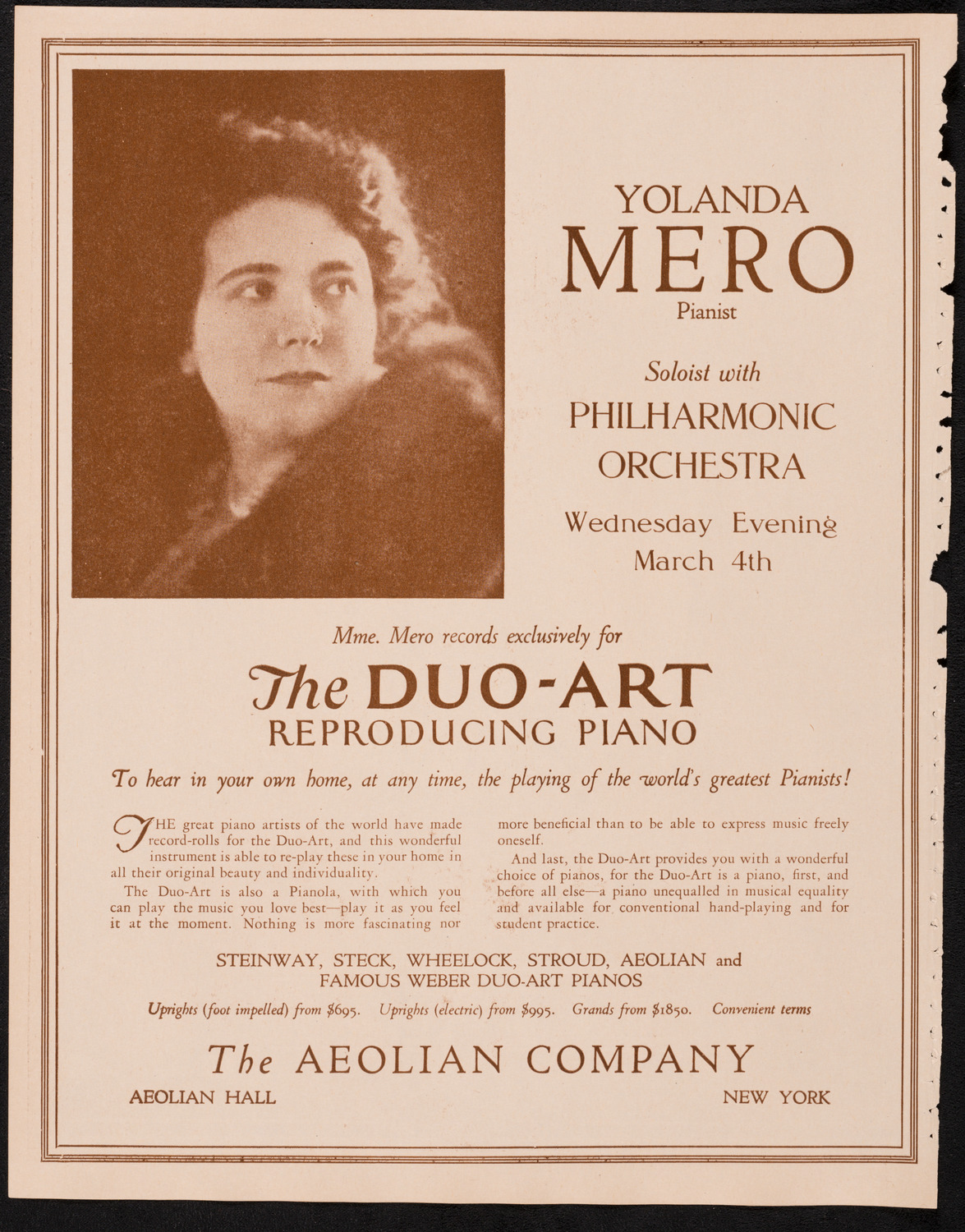 Dusolina Giannini, Soprano, February 28, 1925, program page 2