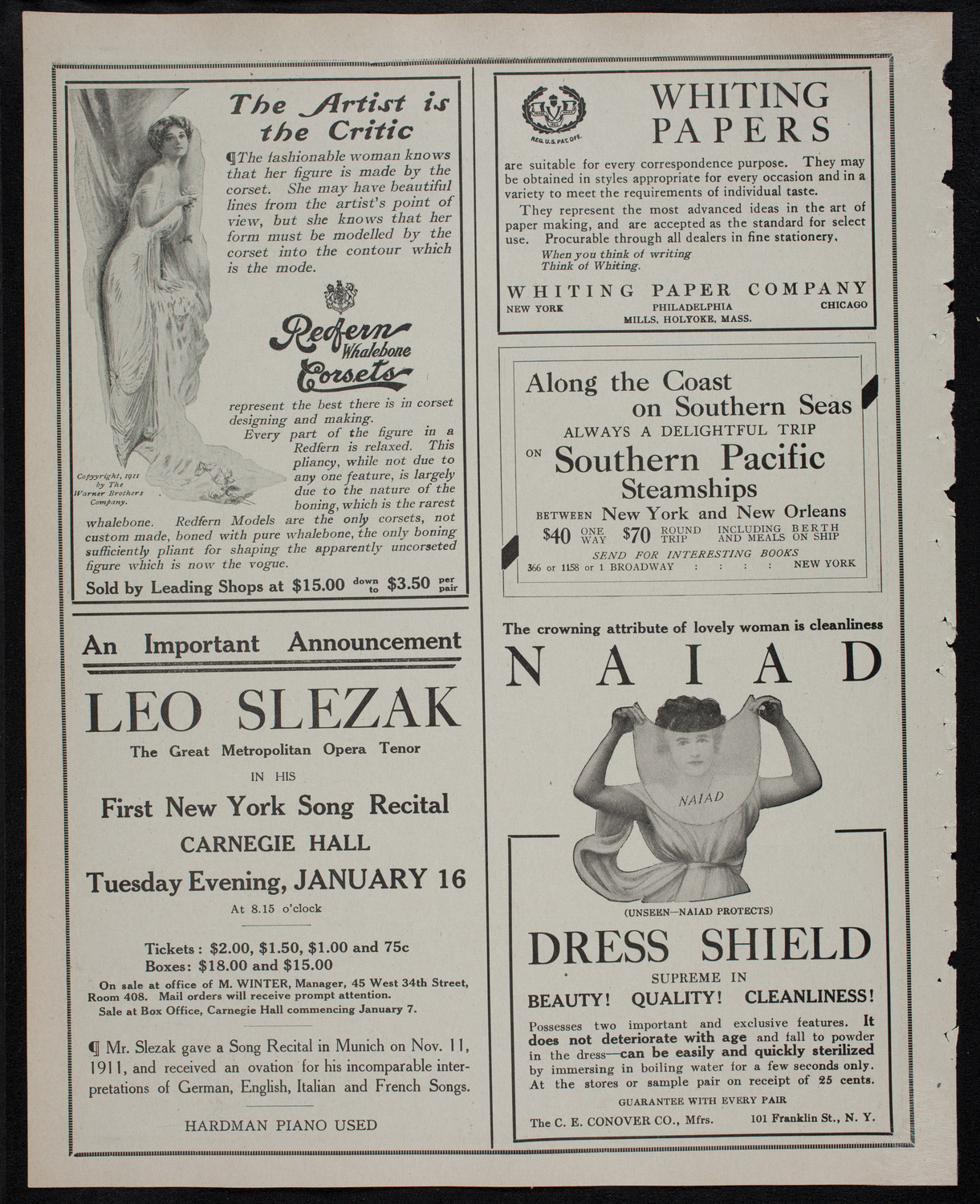 People's Symphony Concert, December 24, 1911, program page 2