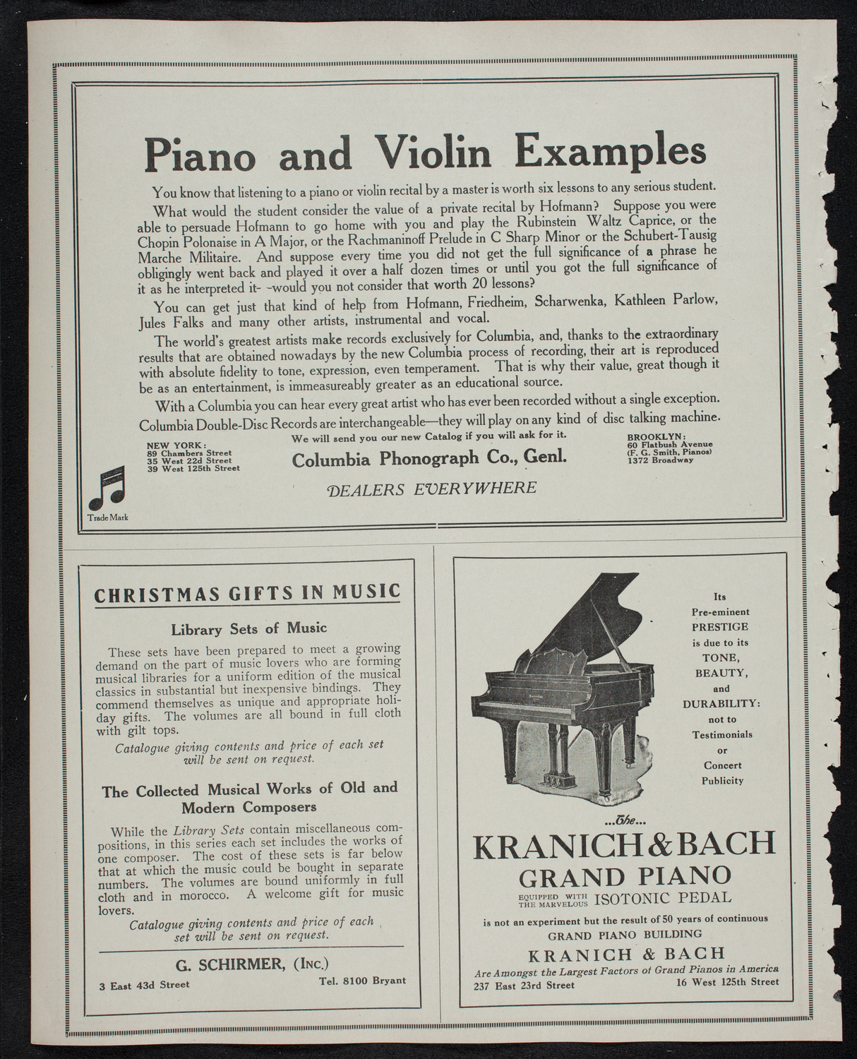 Musical Art Society of New York, December 17, 1912, program page 6