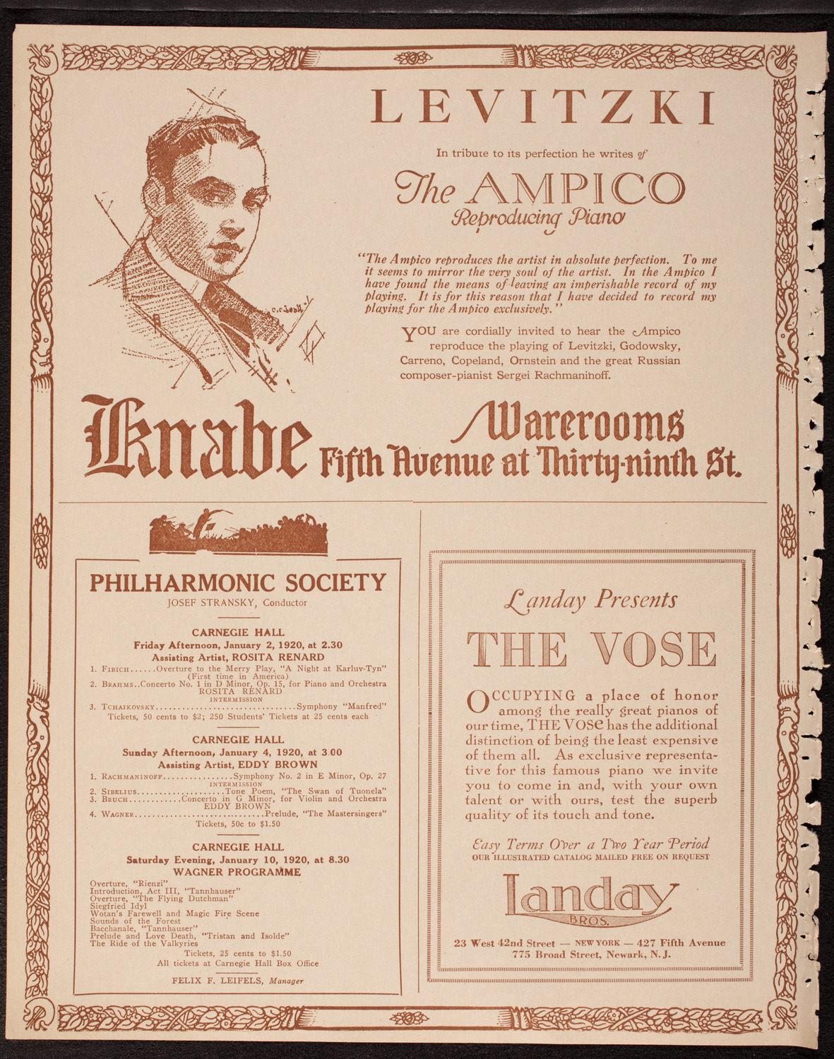 Kanellos Ballet Hellenique, December 27, 1919, program page 12