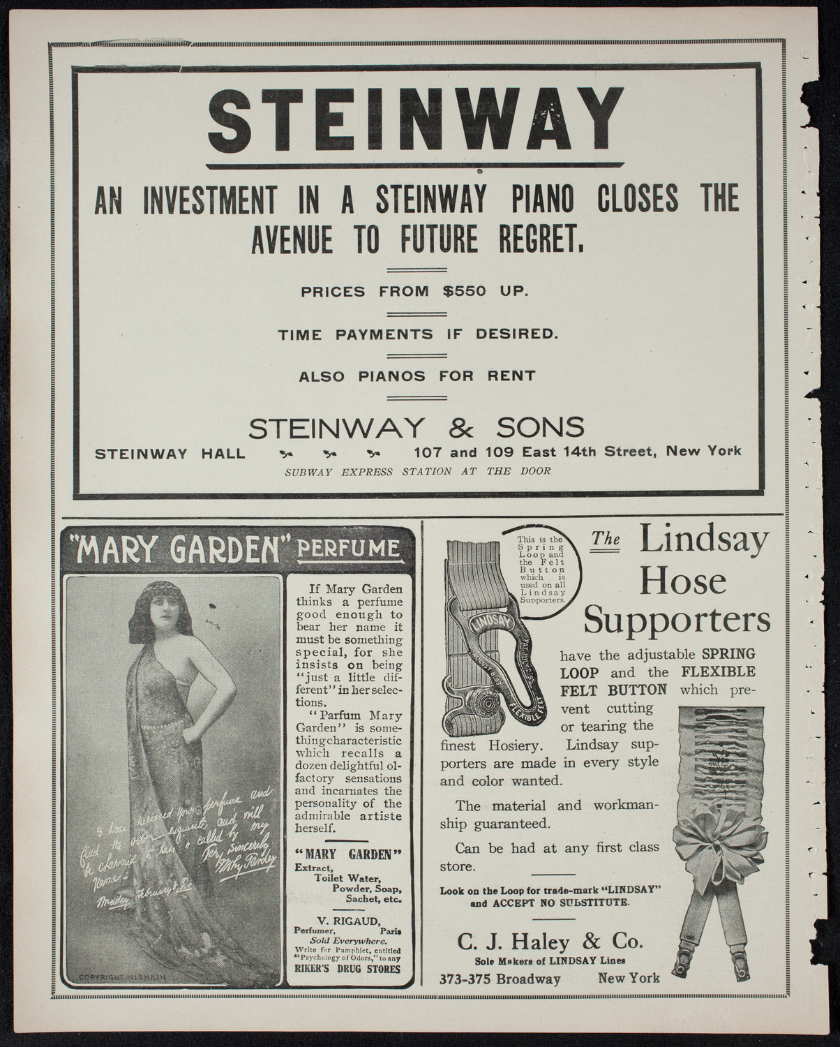 New York Philharmonic, February 14, 1911, program page 4