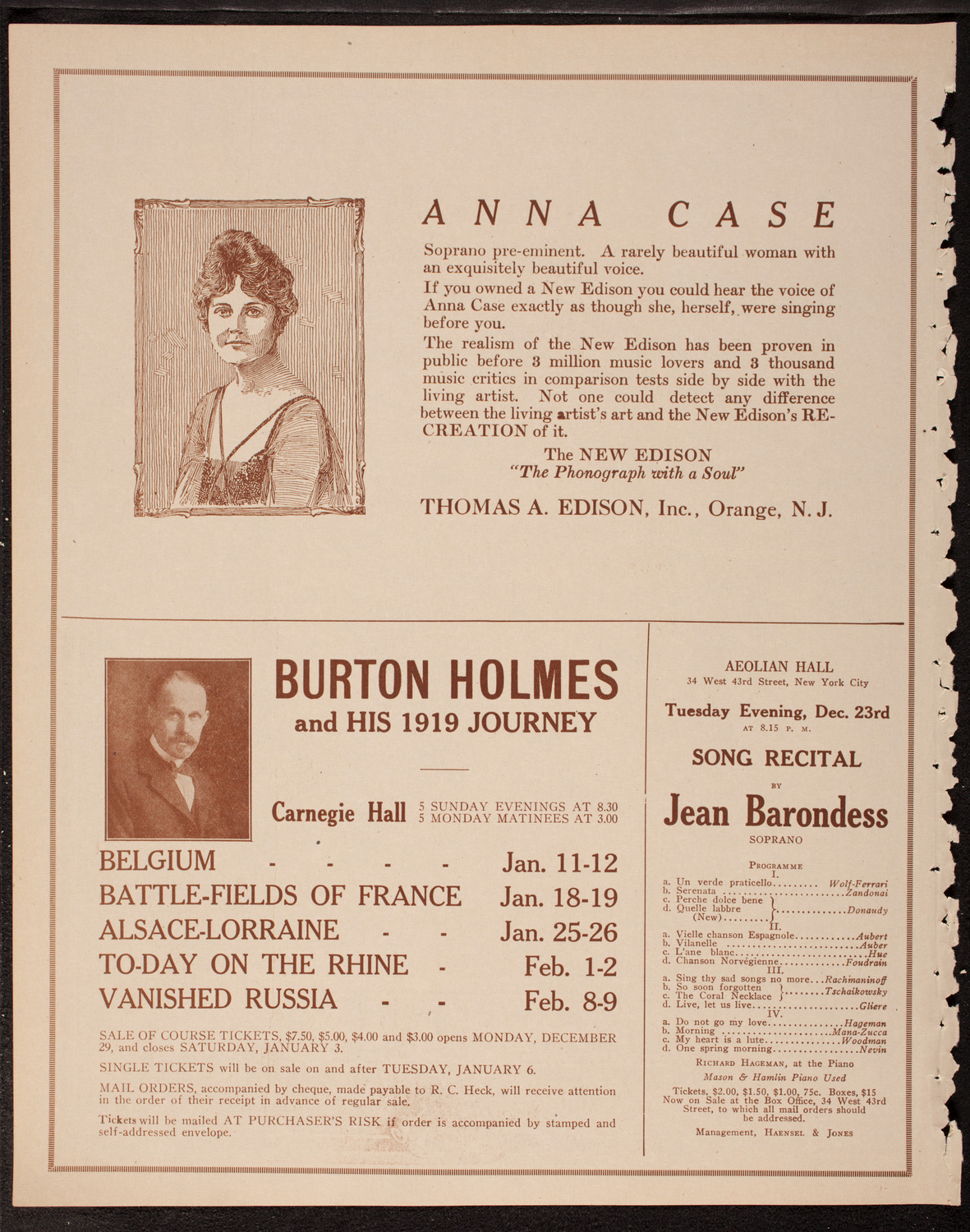 Newman Traveltalks: France Victorious, December 15, 1919, program page 2