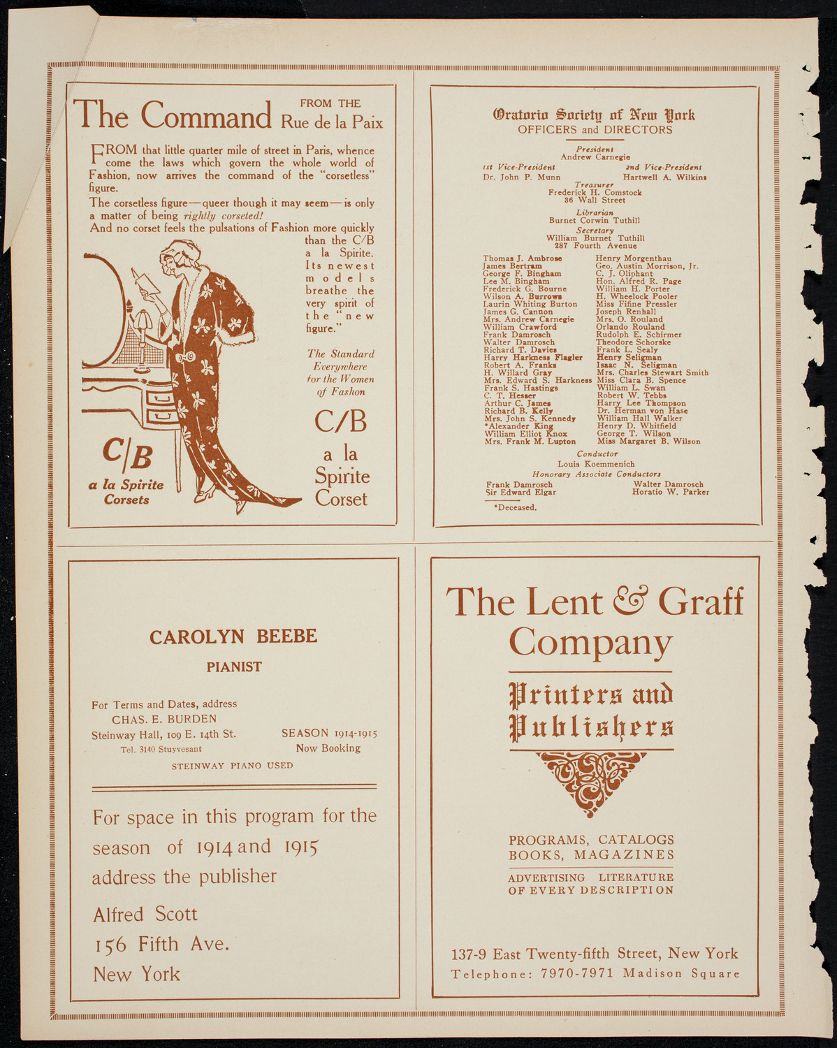 Graduation: Columbia University College of Pharmacy, May 14, 1914, program page 8