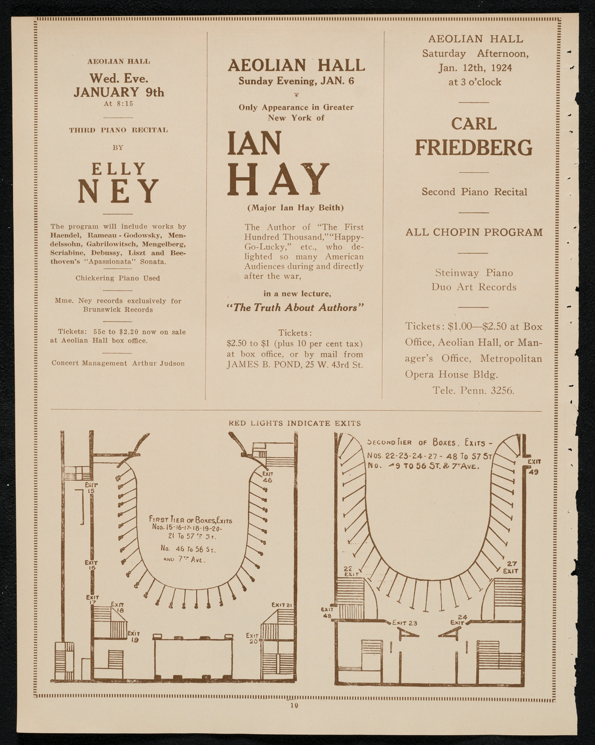 Boston Symphony Orchestra, January 5, 1924, program page 10