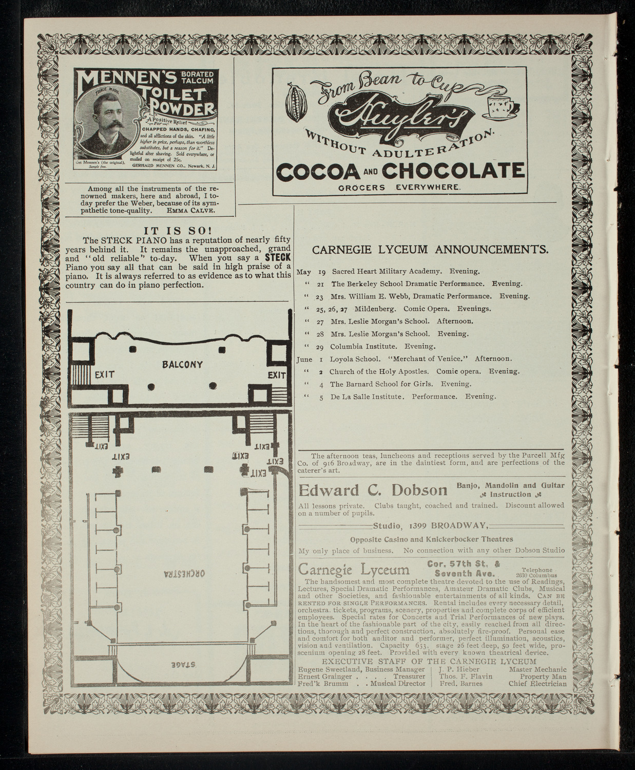 Manhattan College Glee, Mandolin and Guitar Clubs, May 18, 1903, program page 4